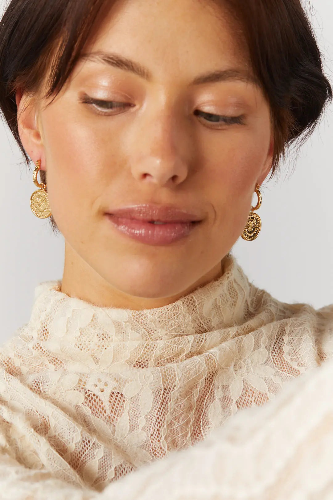 Boucles d'oreilles pendentif or | Torqui JOELLE Collection