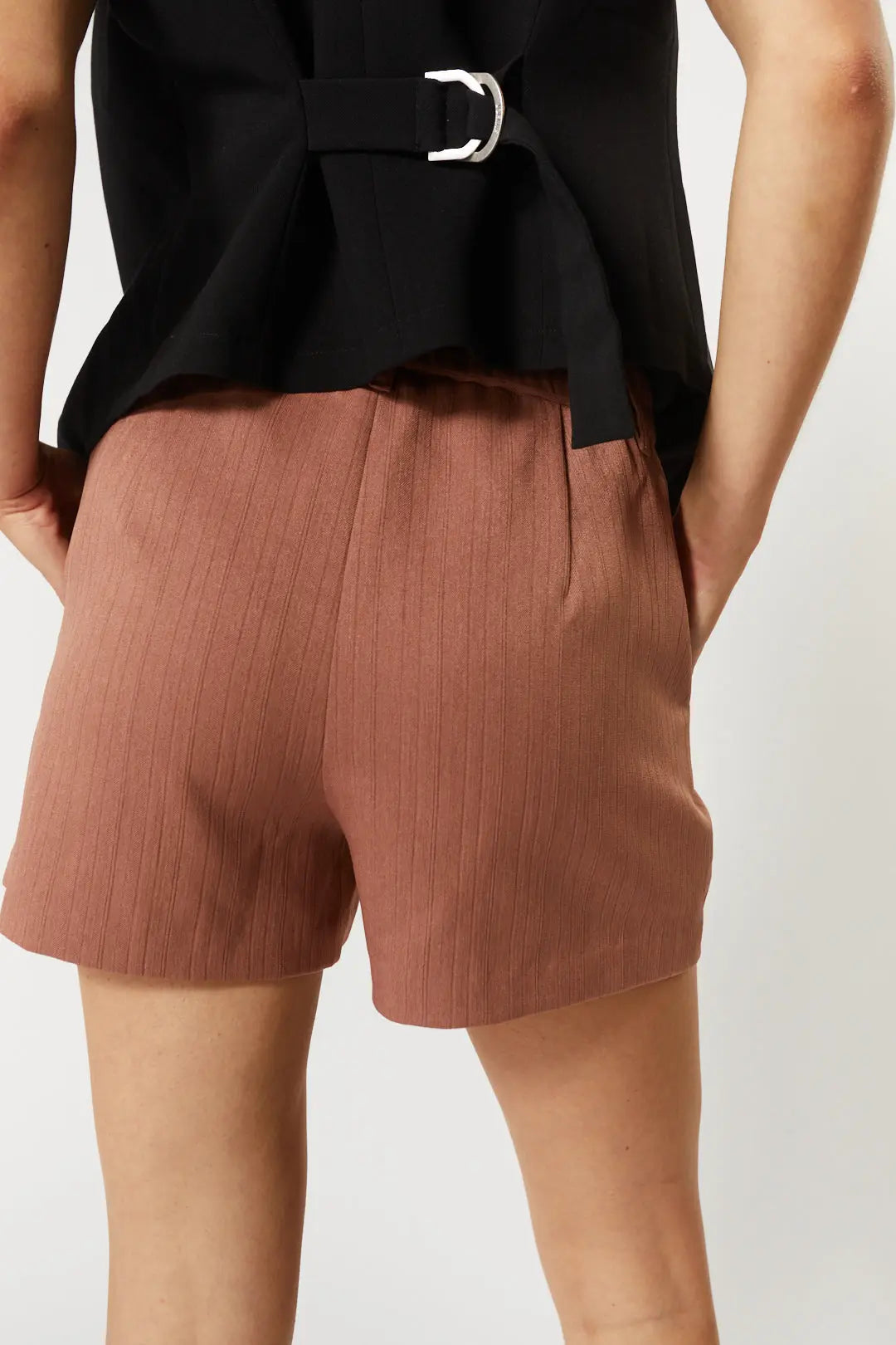 Short tailleur rose-marron | Brooklyn JOELLE Collection