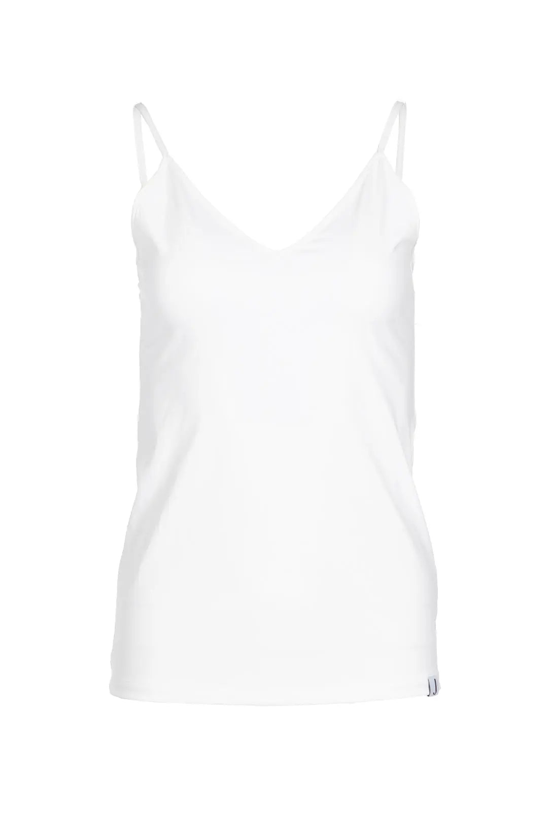 Camisole blanche à bretelles fines | Sandra JOELLE Collection