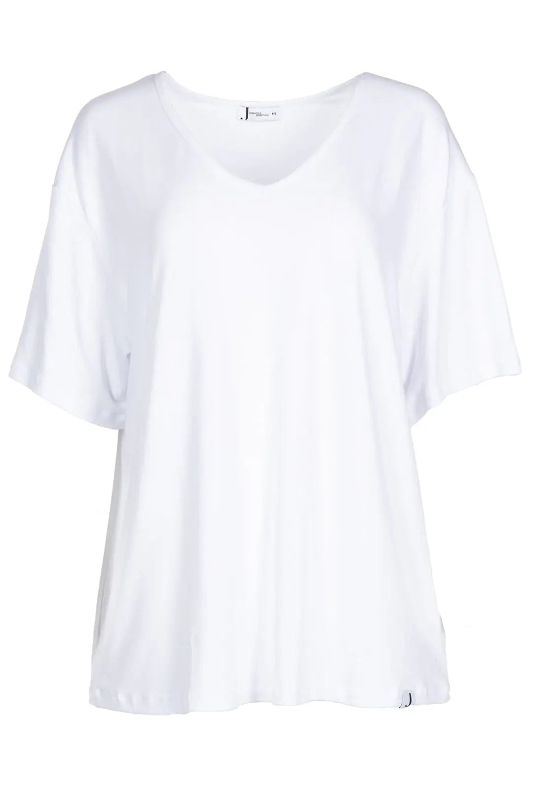 T-shirt blanc encolure en V | Noemie JOELLE Collection