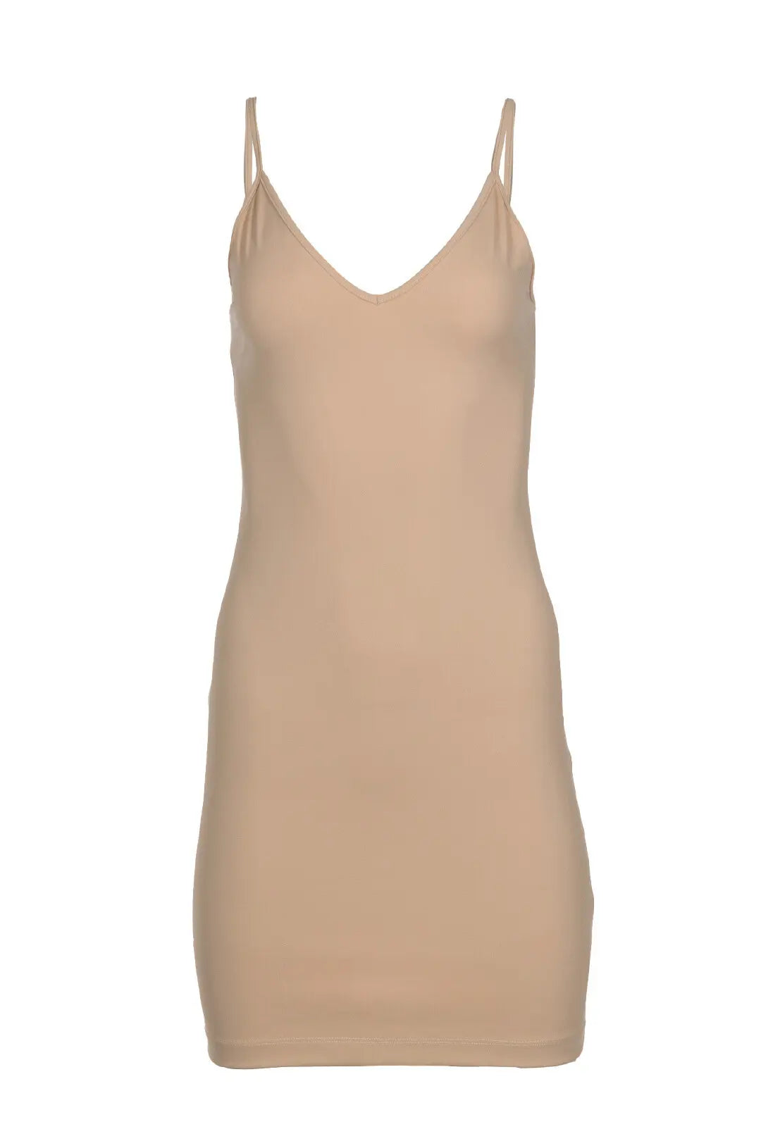Robe nuisette beige à bretelles fines | Daniella JOELLE Collection