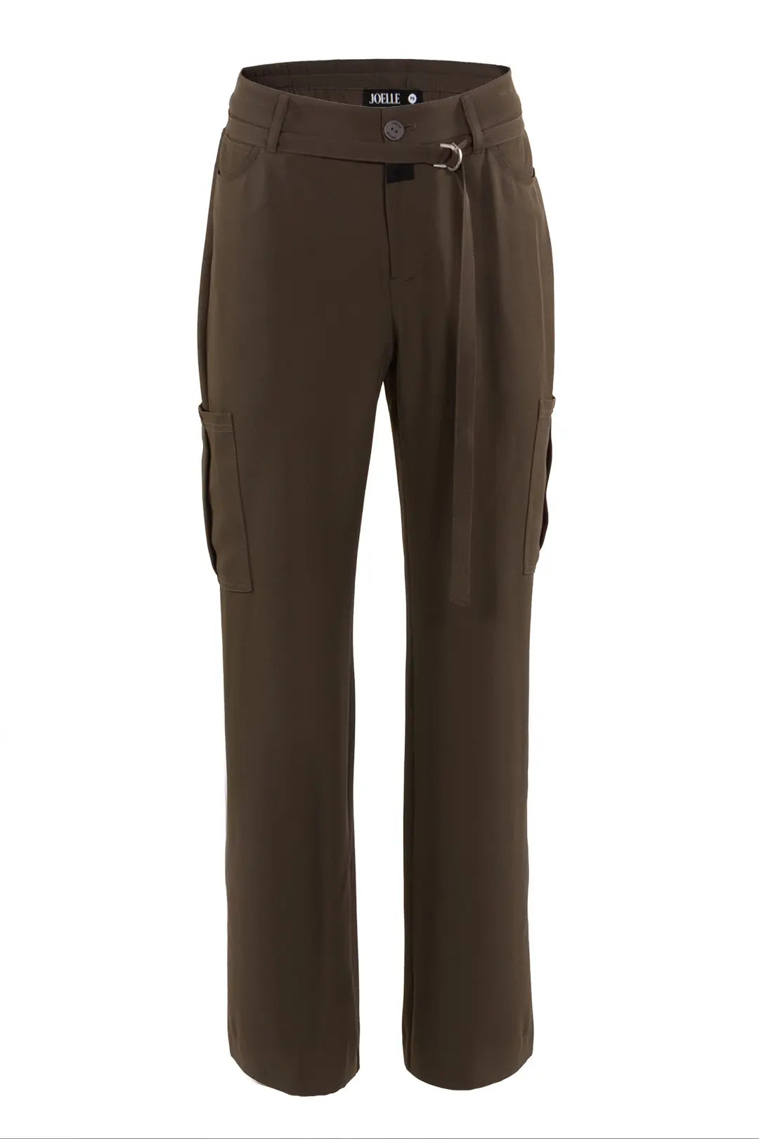 Pantalon kaki foncé évasé style cargo | Kurter JOELLE Collection