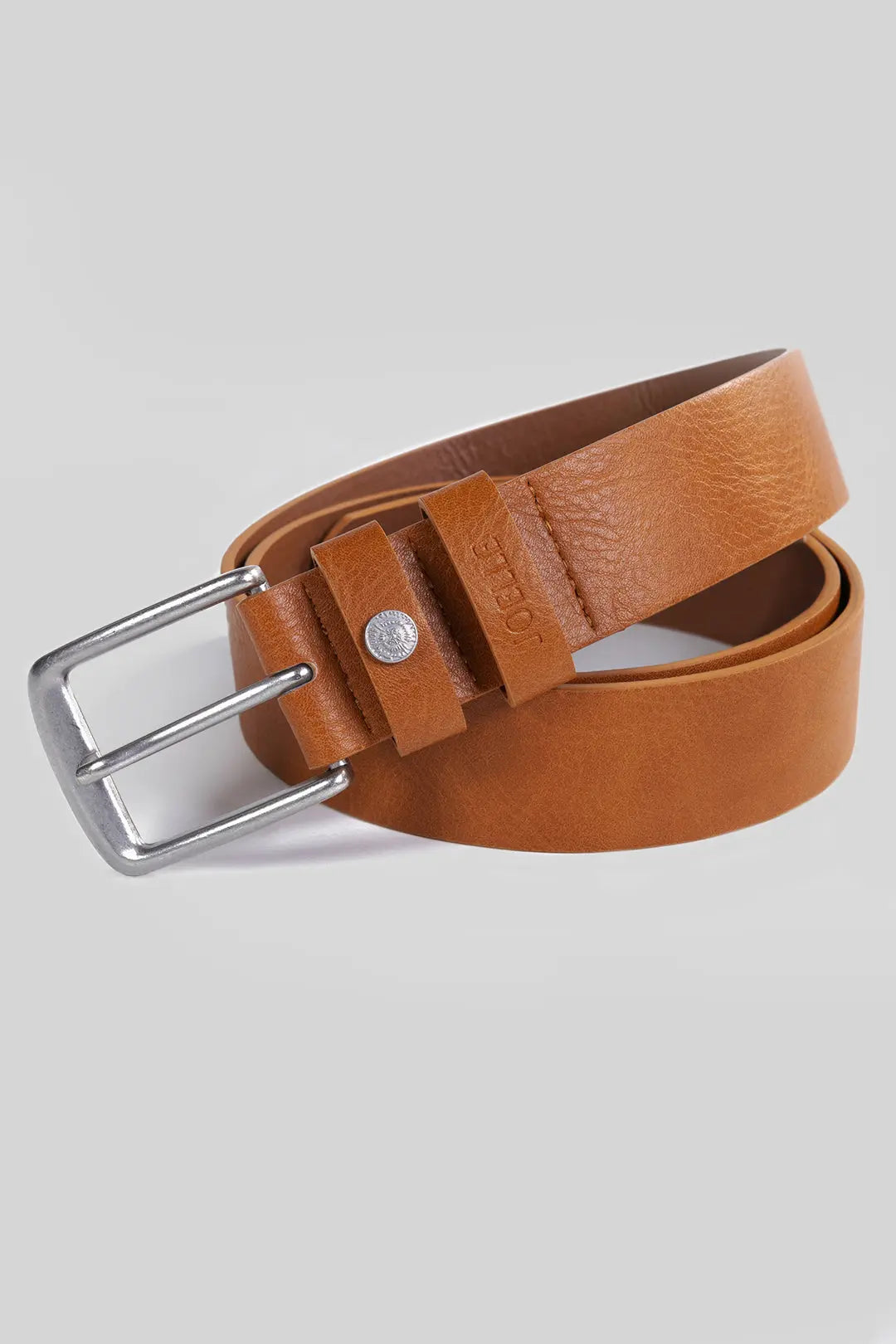 Ceinture tan boucle argent | Adrien JOELLE Collection