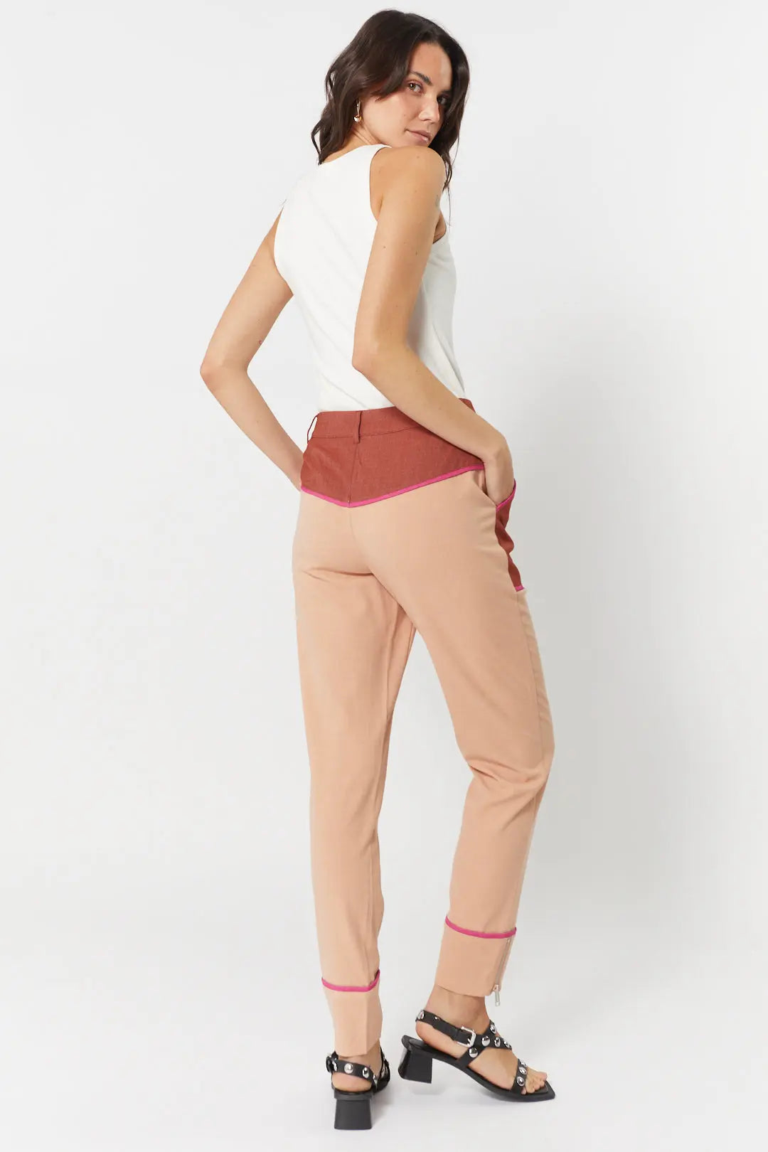 Pantalon tricolore avec poches | Stone JOELLE Collection