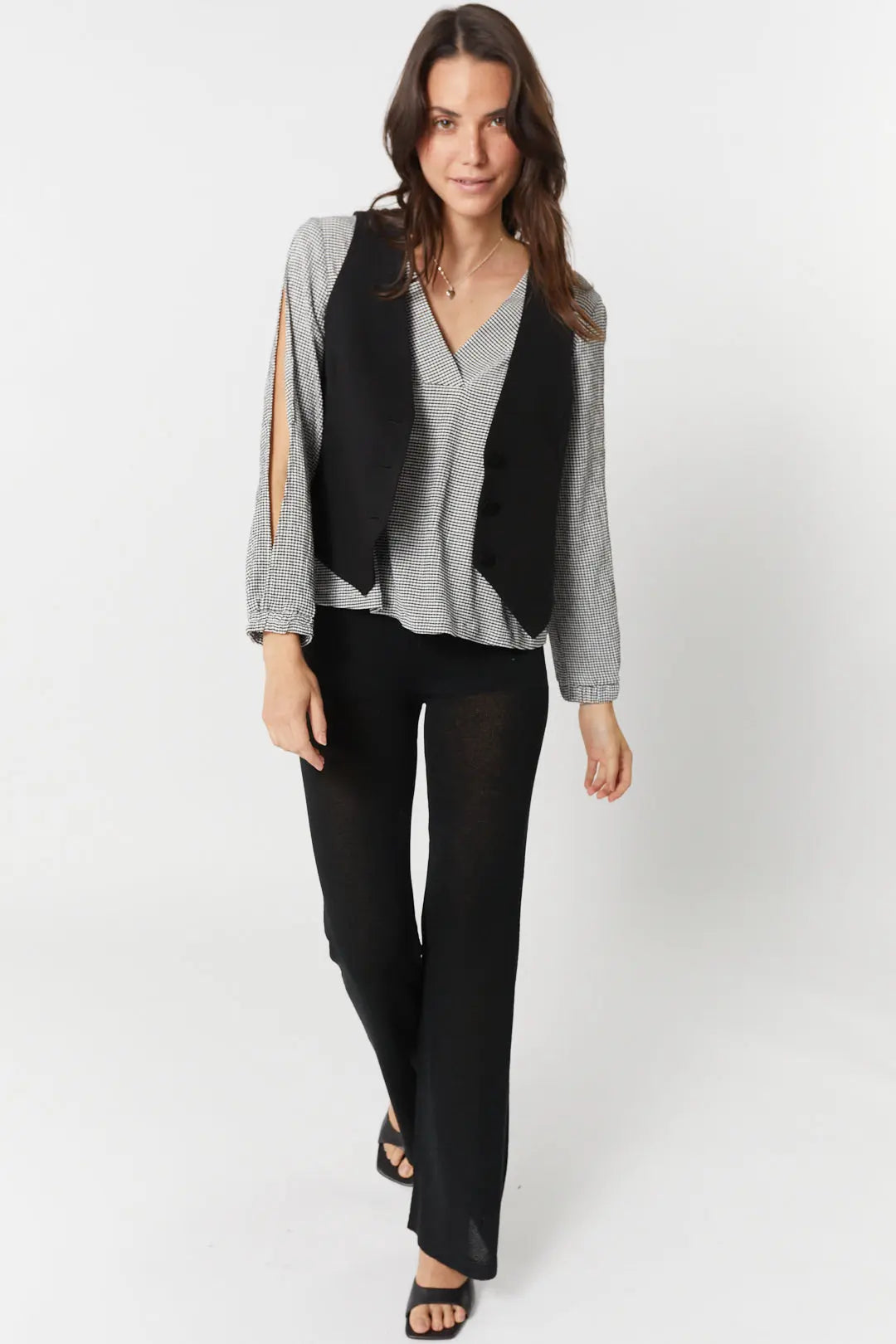 Pantalon noir en tricot | Lipa JOELLE Collection