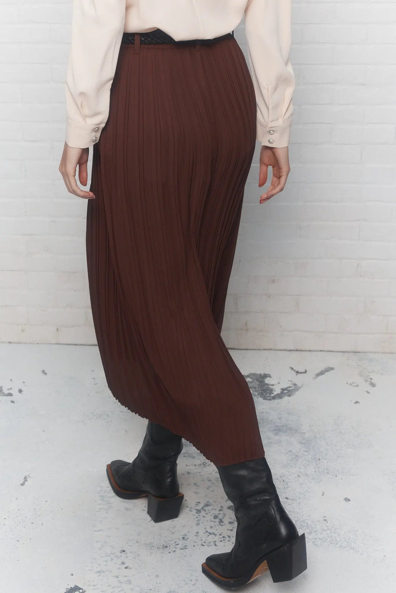Jupe longue marron foncé | Lucy JOELLE Collection