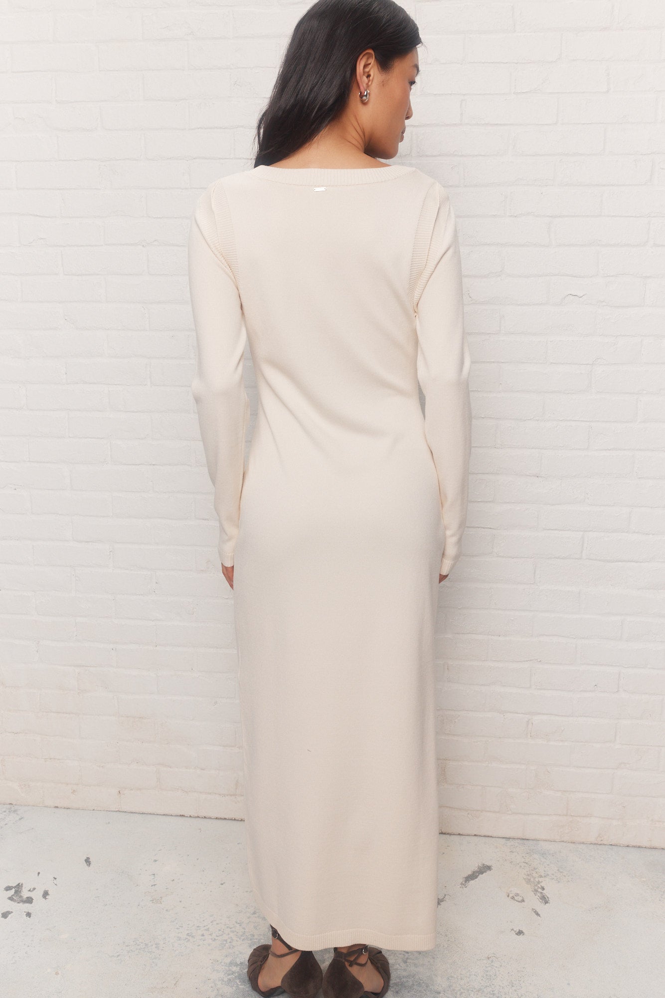 Opaline Robe crème en tricot JOELLE Collection