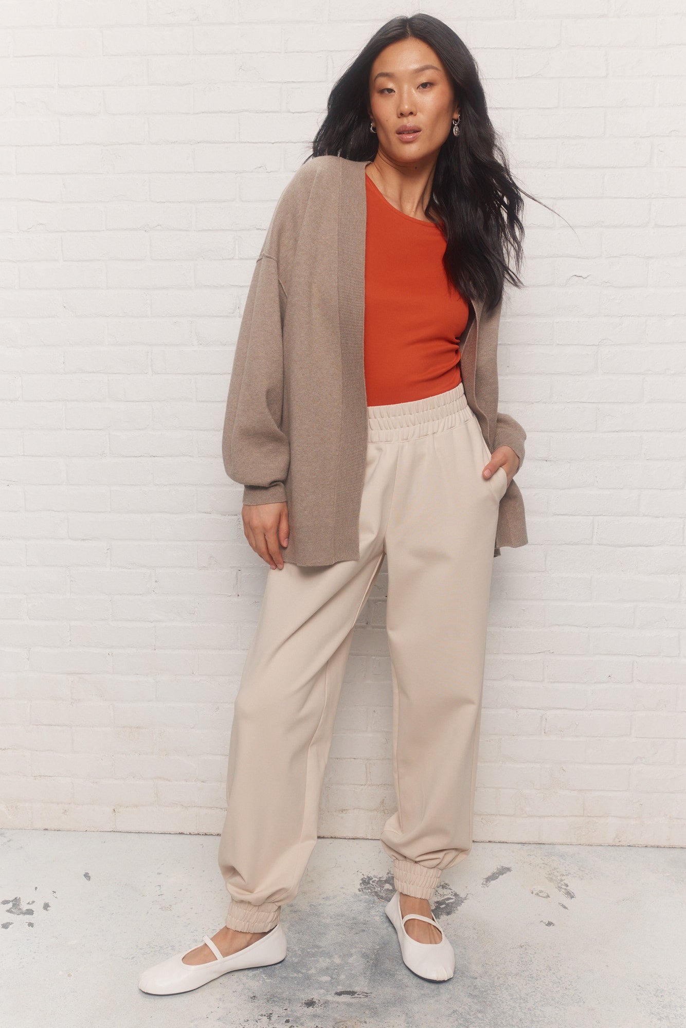 Josie | Pantalon crème ample