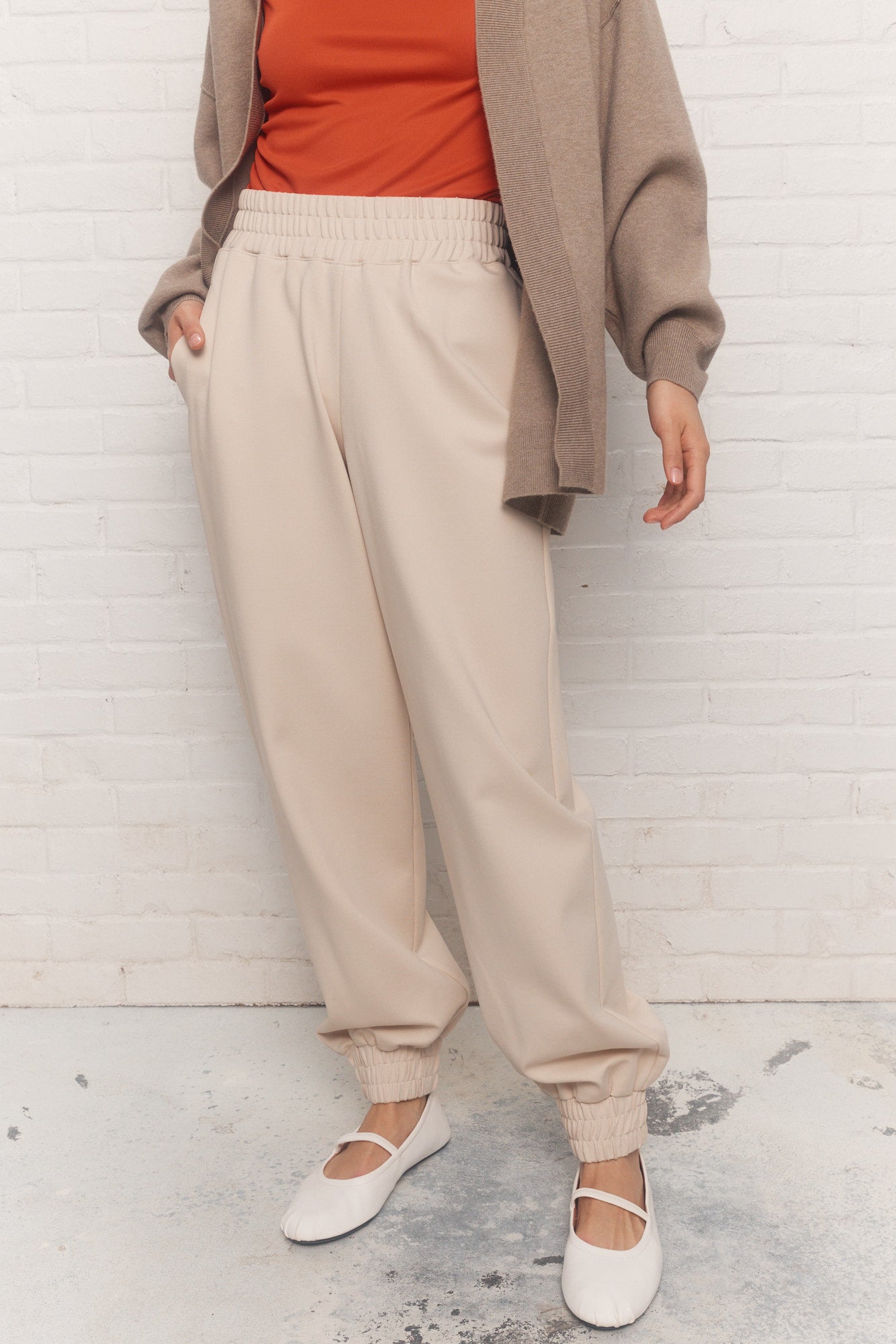 Josie | Pantalon crème ample