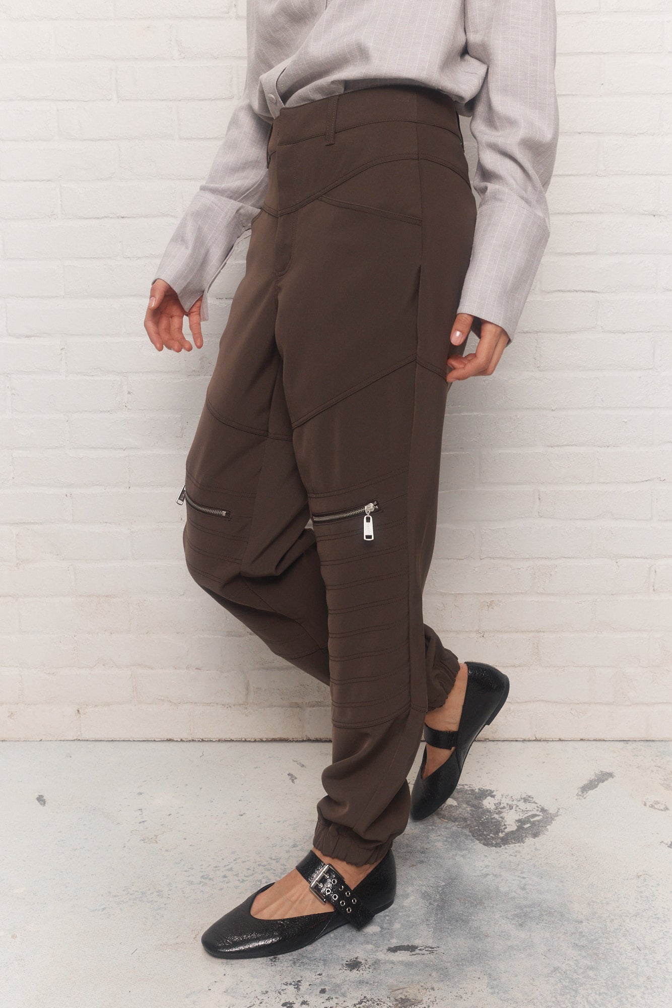 Stitcha | Green ankle-length pants