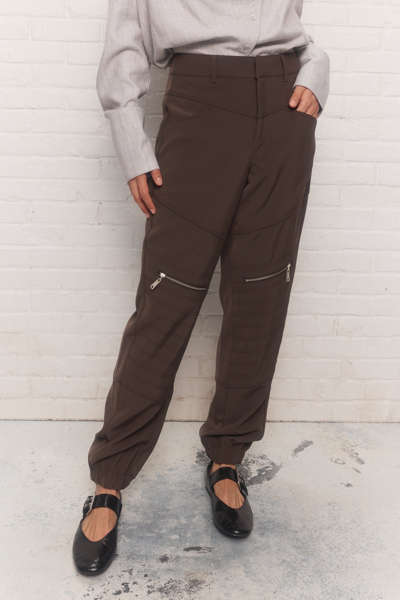 Stitcha | Green ankle-length pants