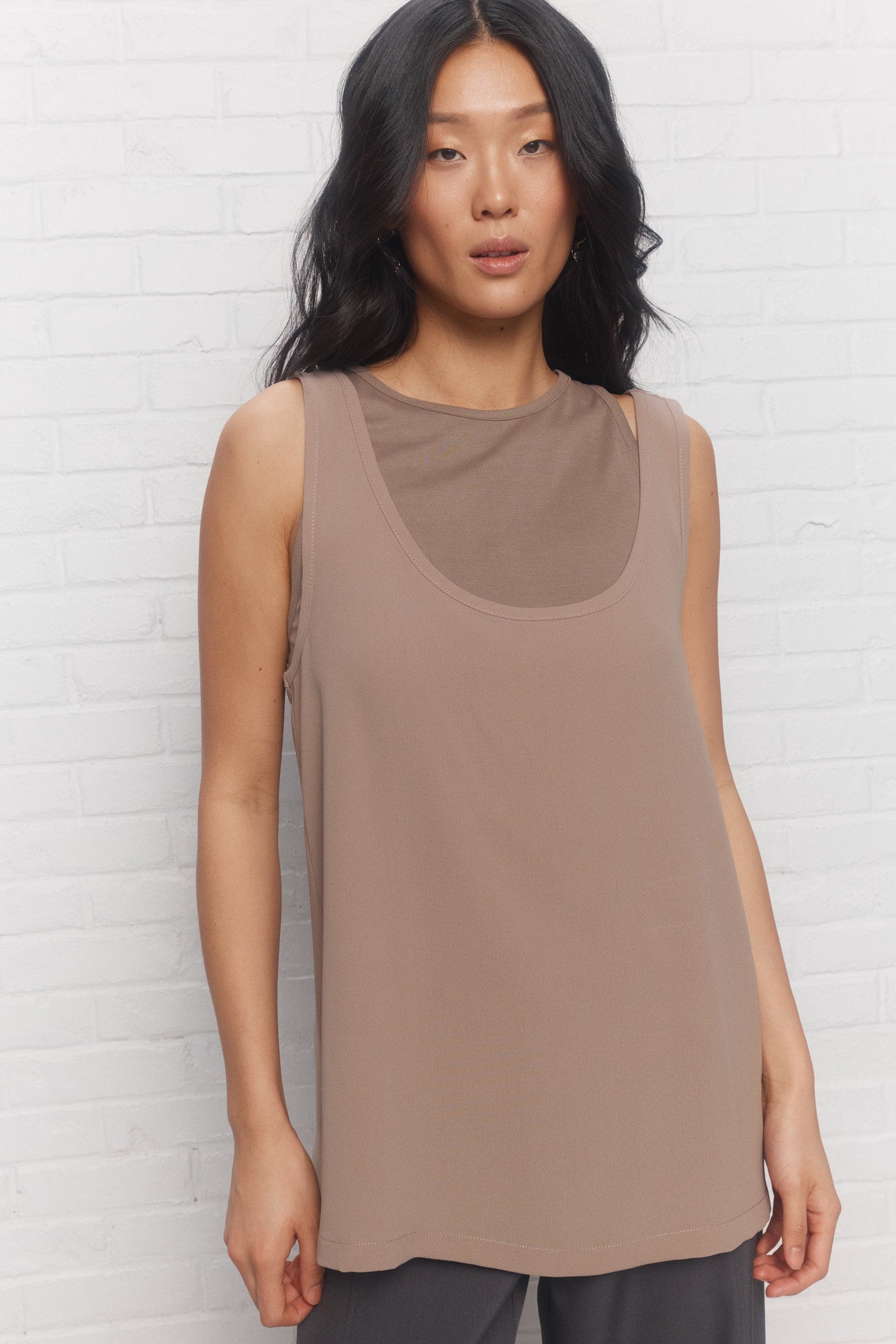Azure | Taupe 2-in-1 Camisole
