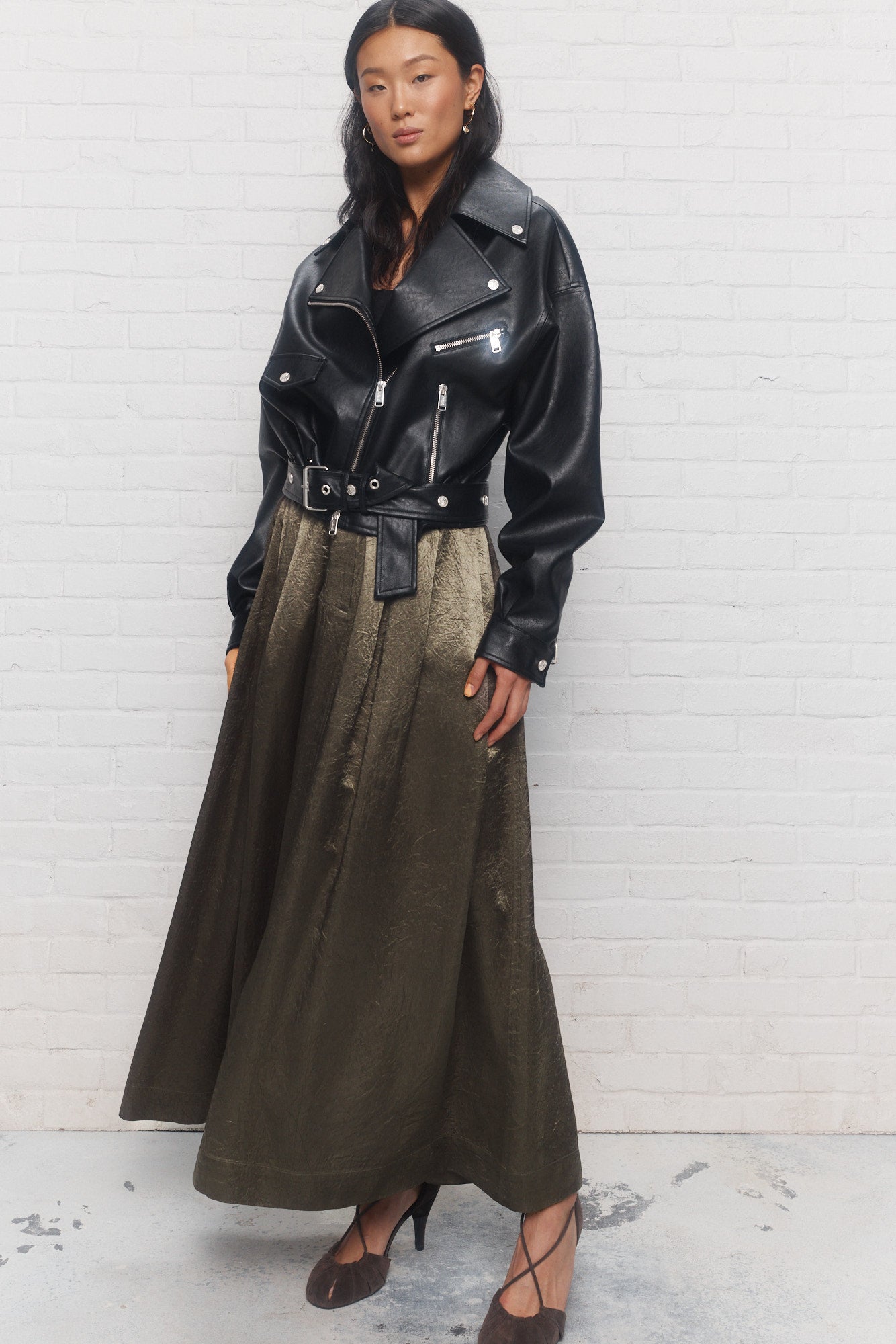 Clarity | Green maxi skirt