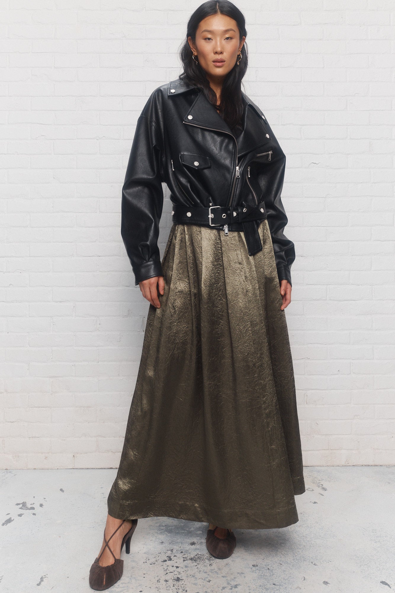 Clarity | Green maxi skirt