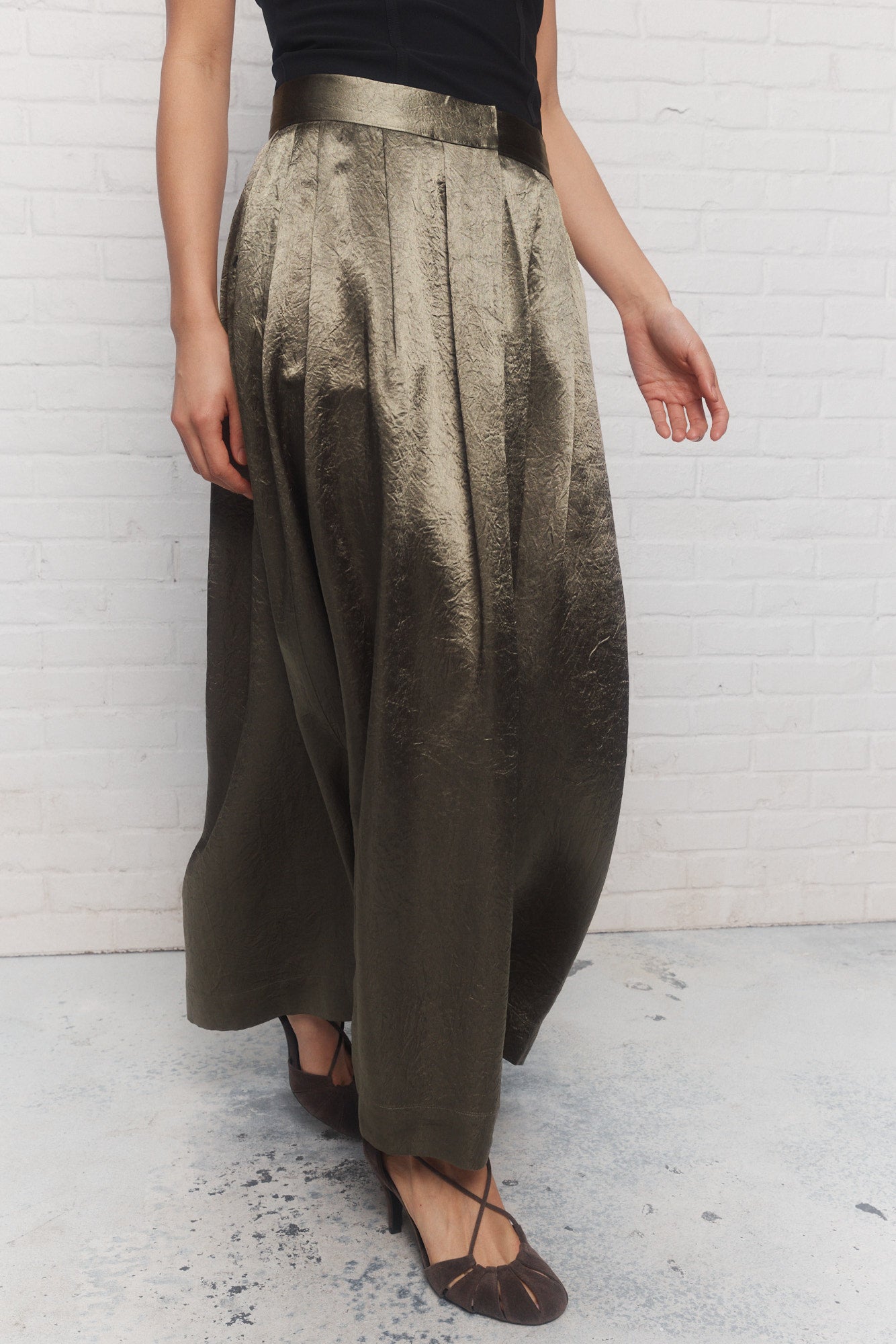 Clarity | Green maxi skirt