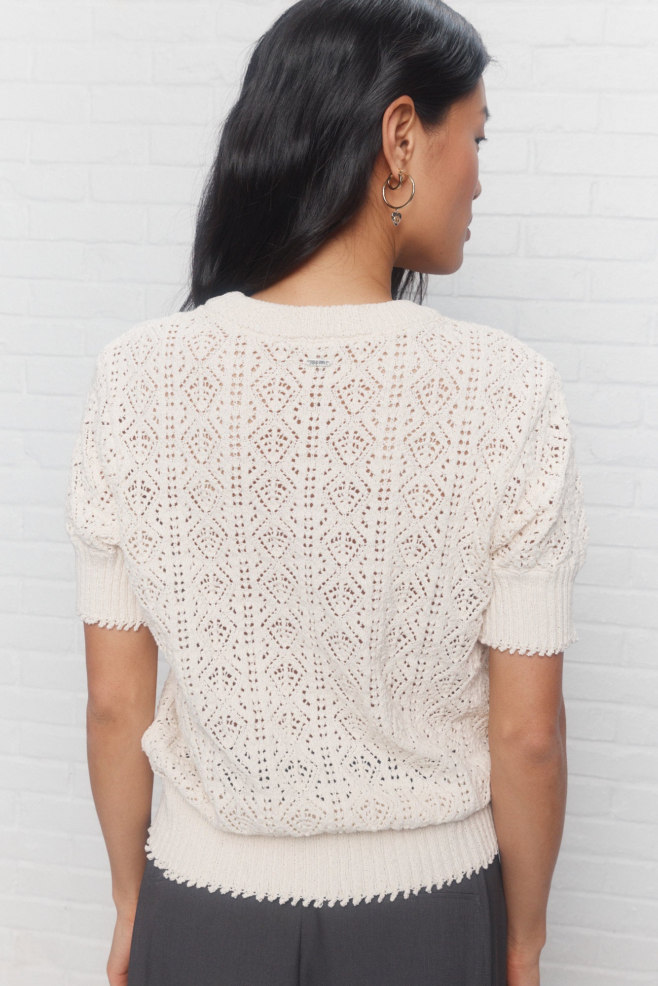 Etta | Chandail crème à manches courtes