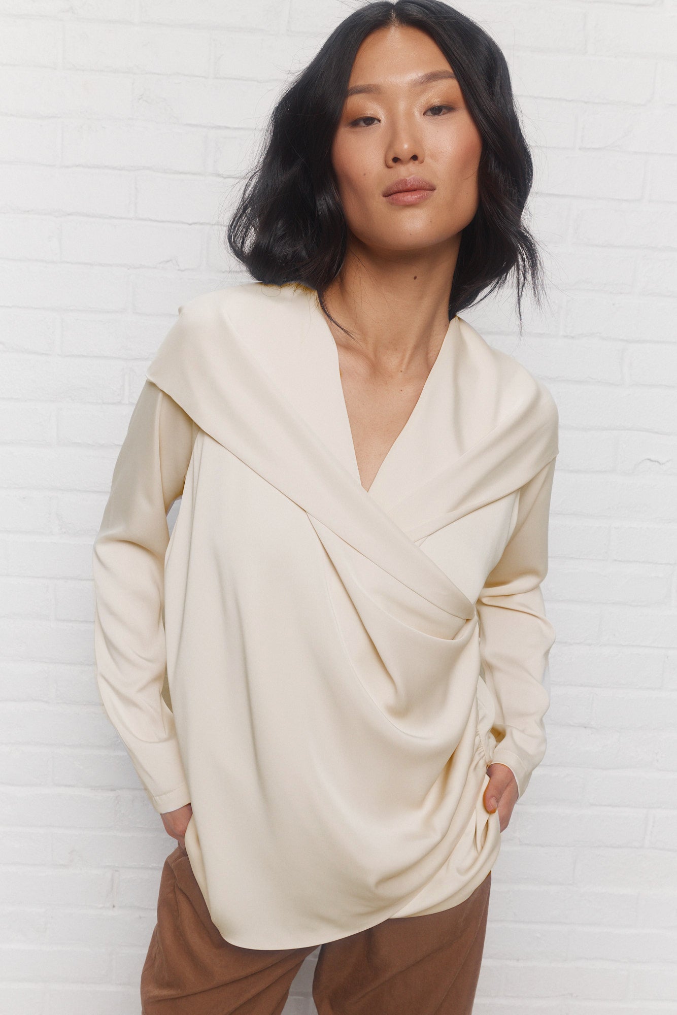 Shayanna | Chandail creme à capuchon