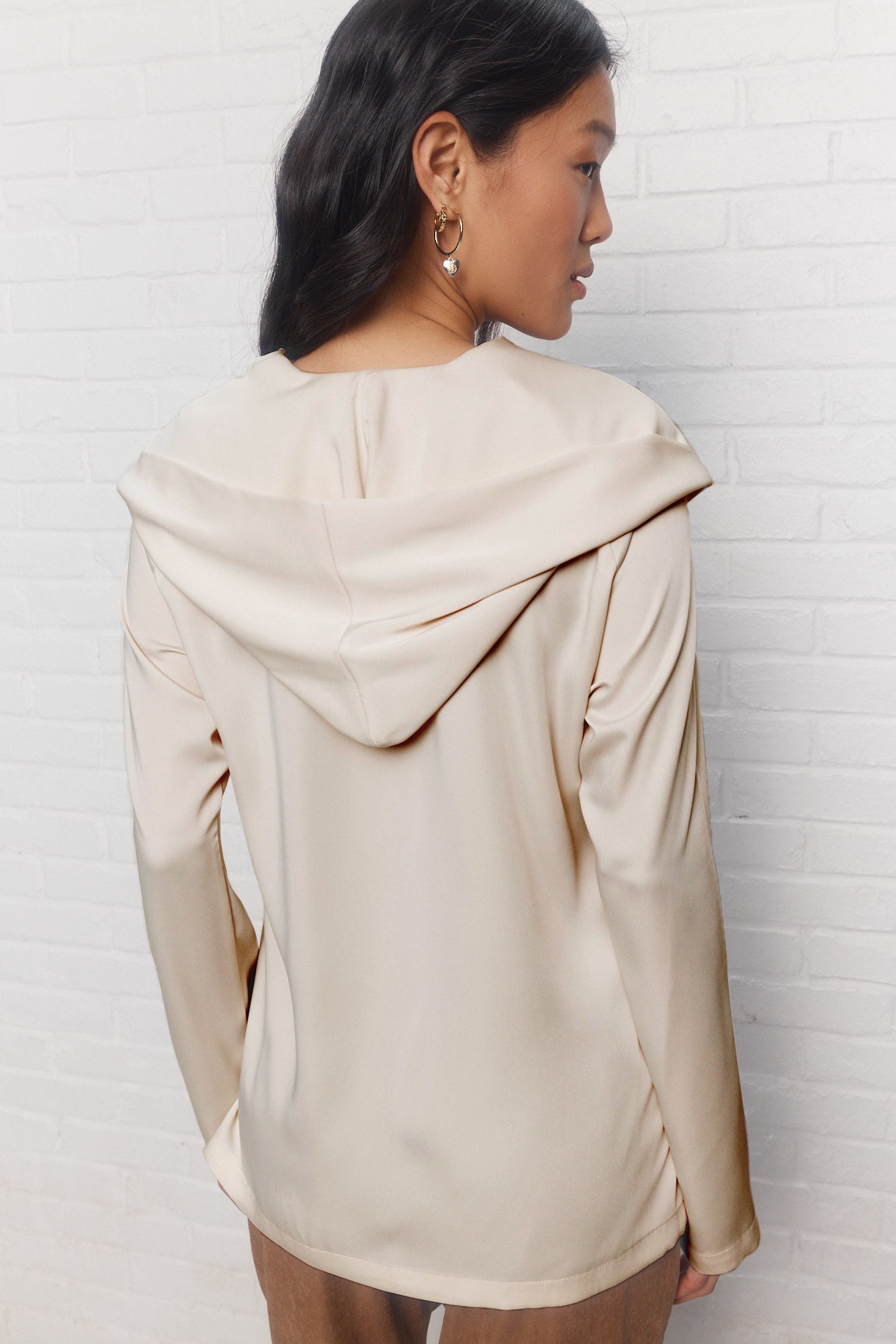 Shayanna | Chandail creme à capuchon