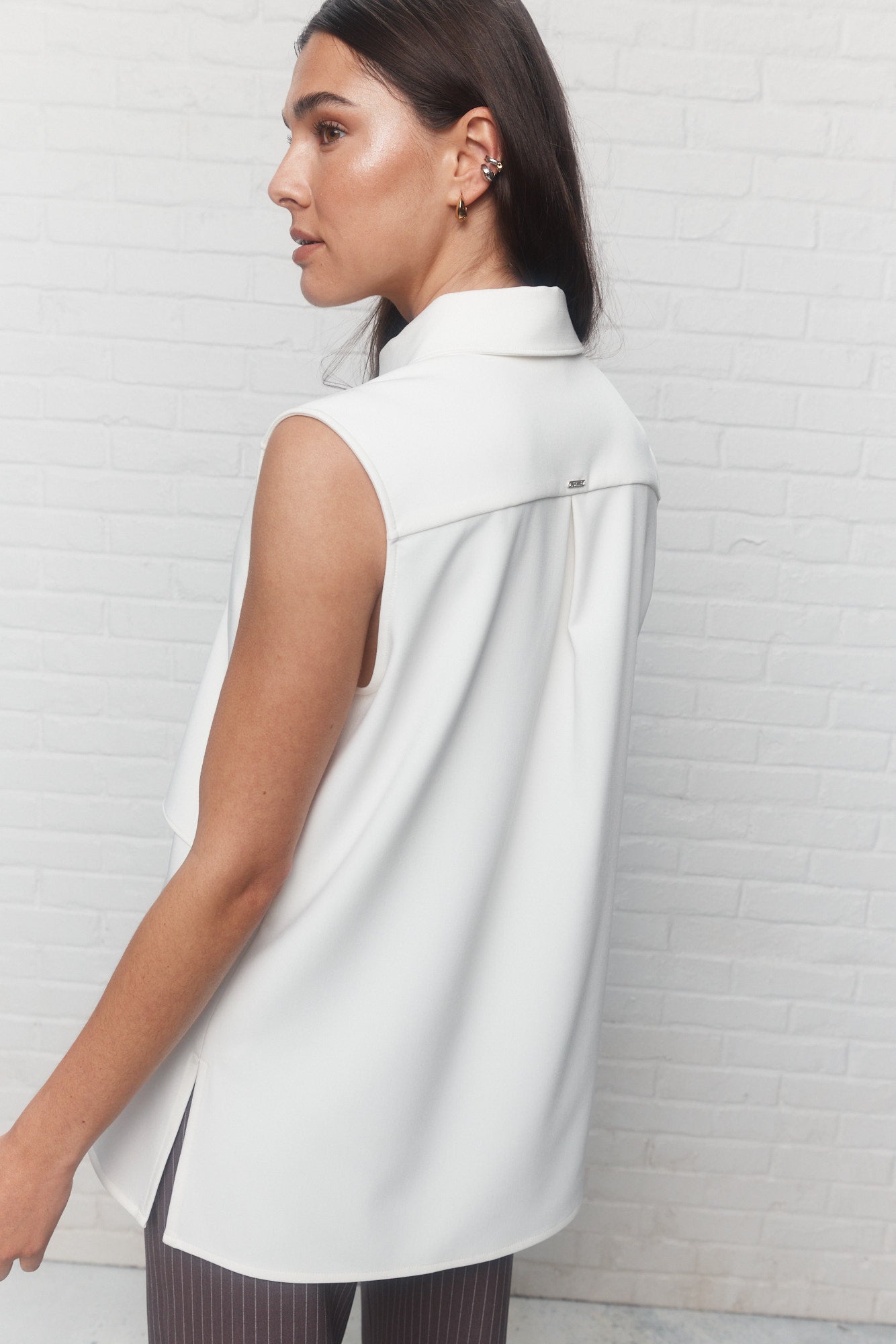 Claire | Chemise blanche sans manches