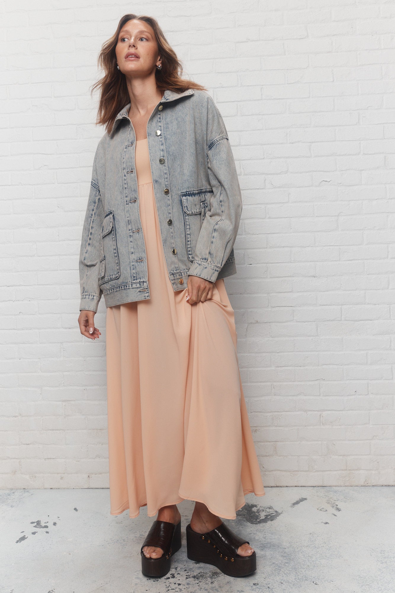 Helix | Veste en jeans bleu délavé