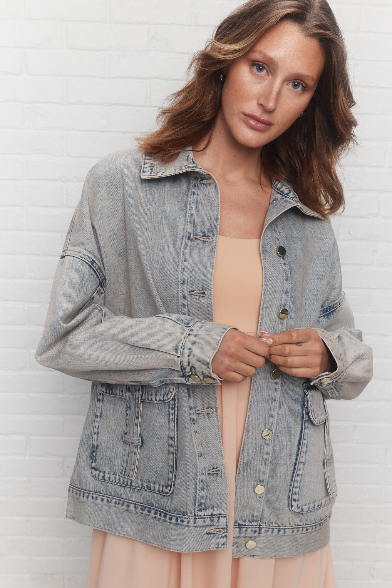 Helix | Veste en jeans bleu délavé