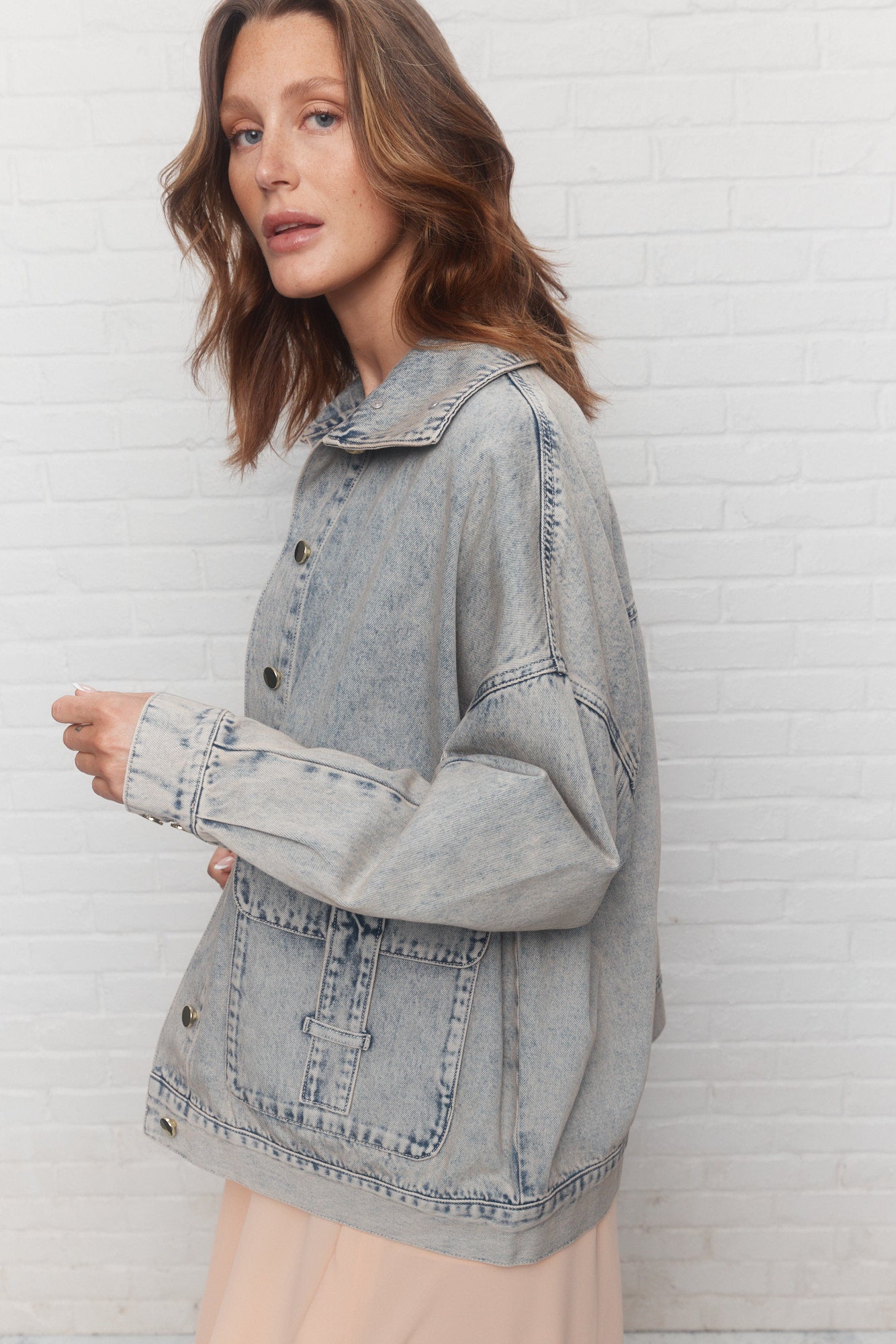 Helix | Veste en jeans bleu délavé