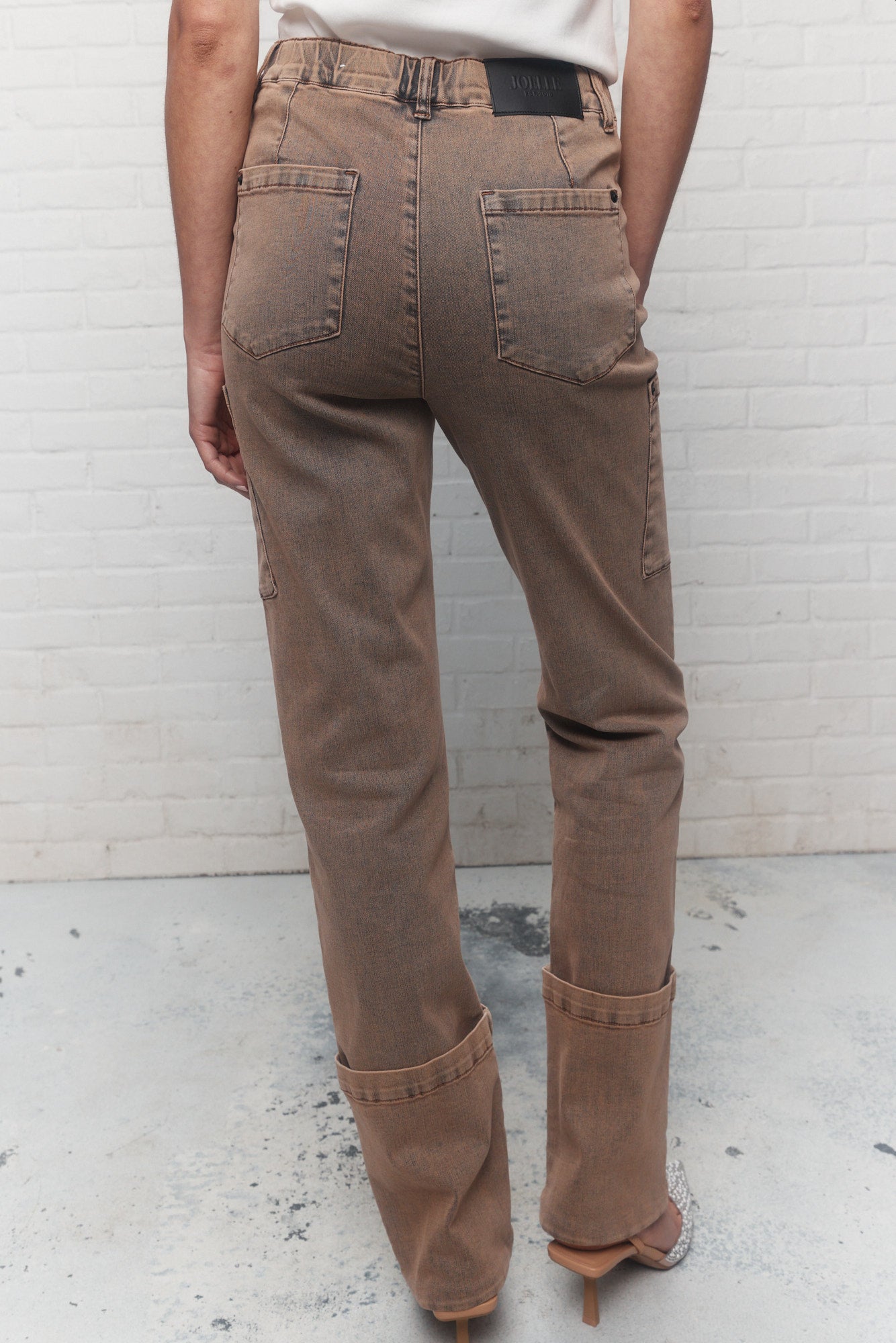 Carter | Jeans jambe droite brun délavé
