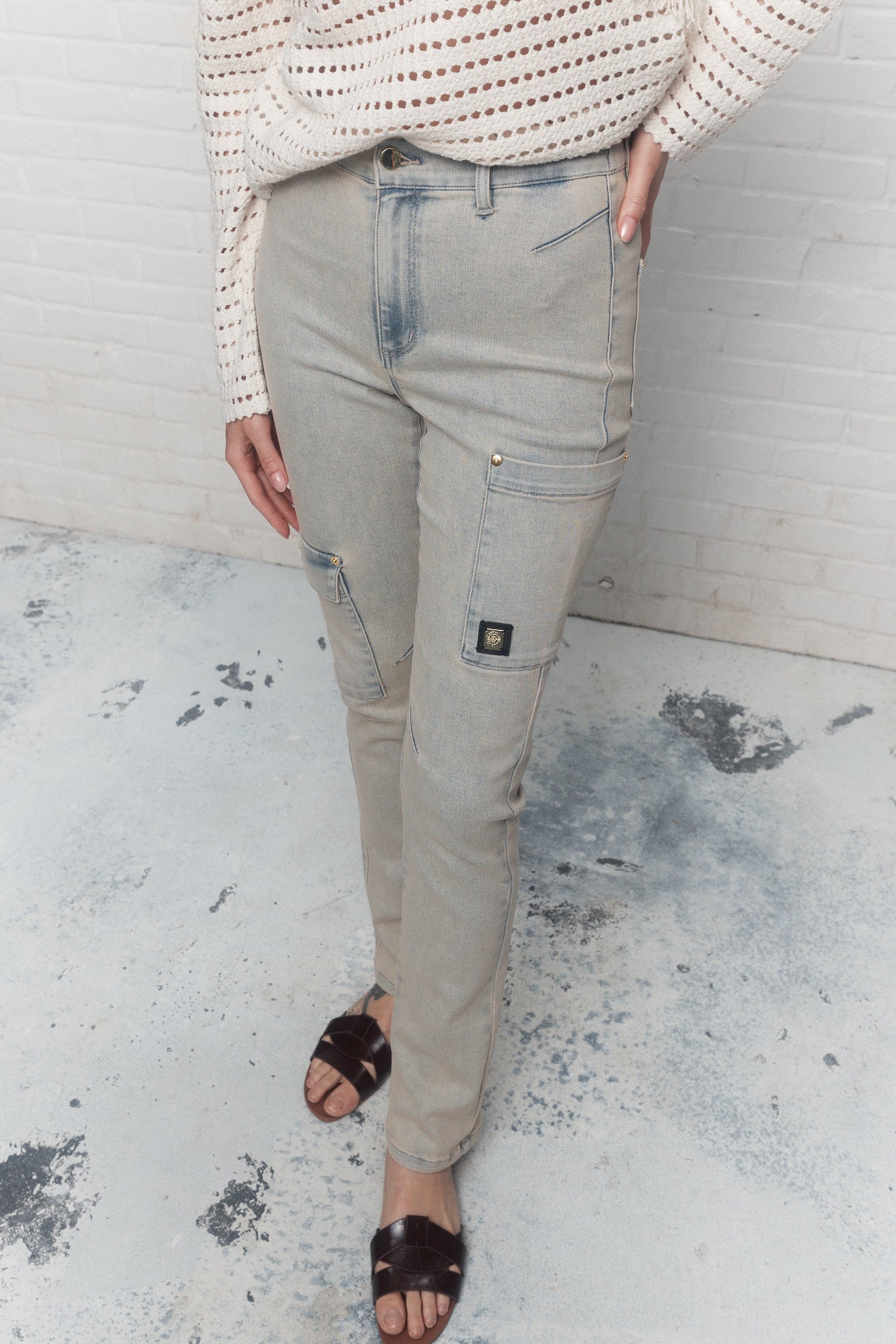 Fassety | Jeans ajusté bleu délavé