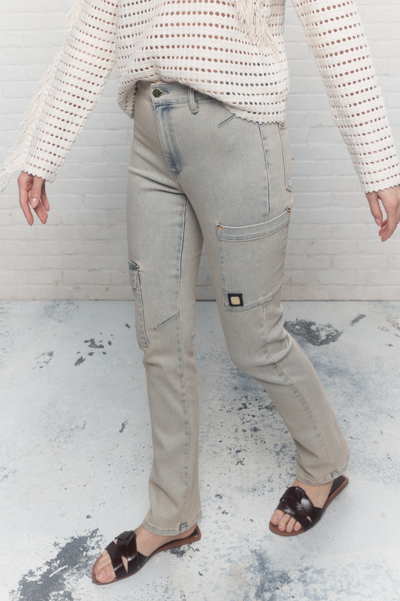 Fassety | Jeans ajusté bleu délavé