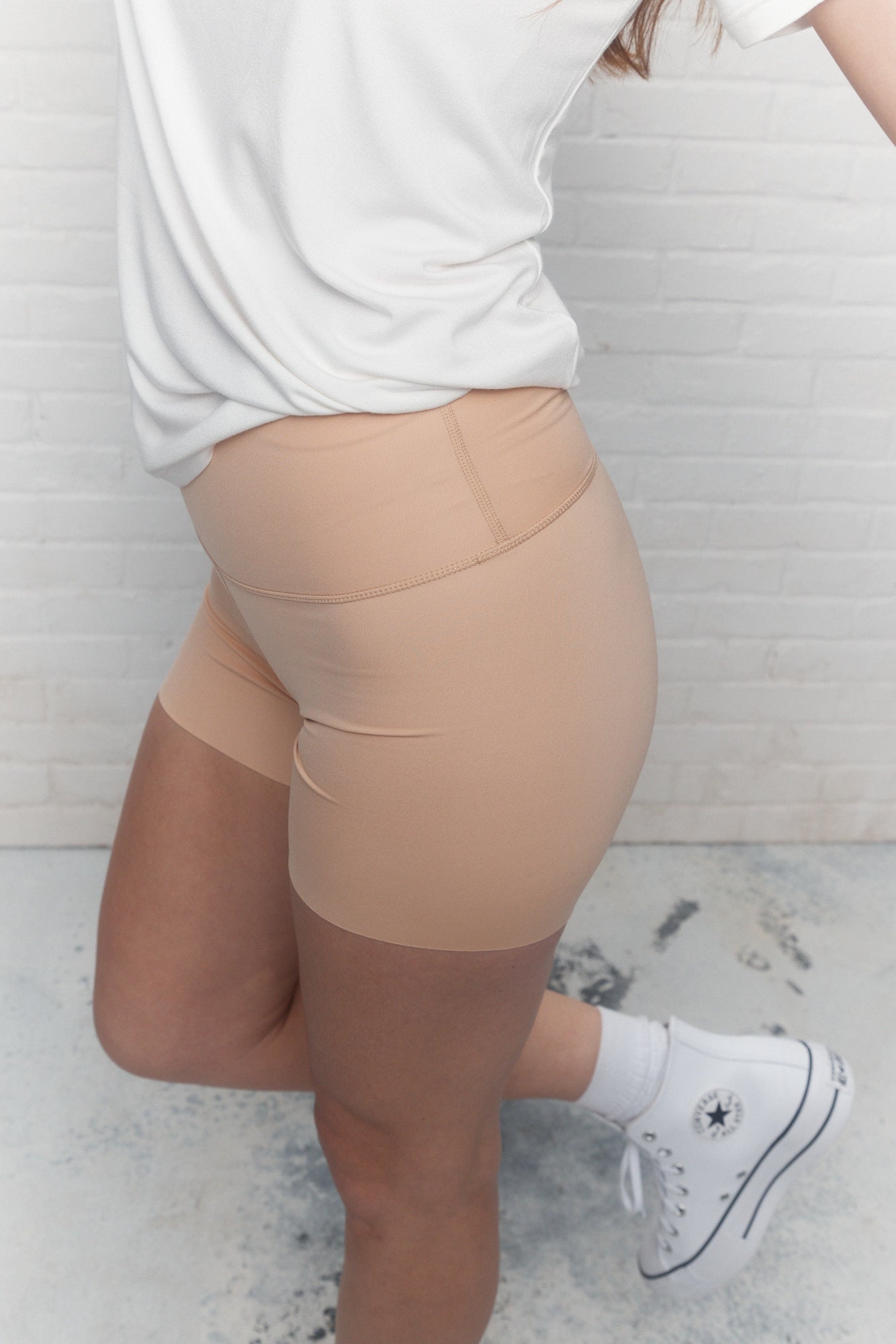 Jorda | Beige biker shorts