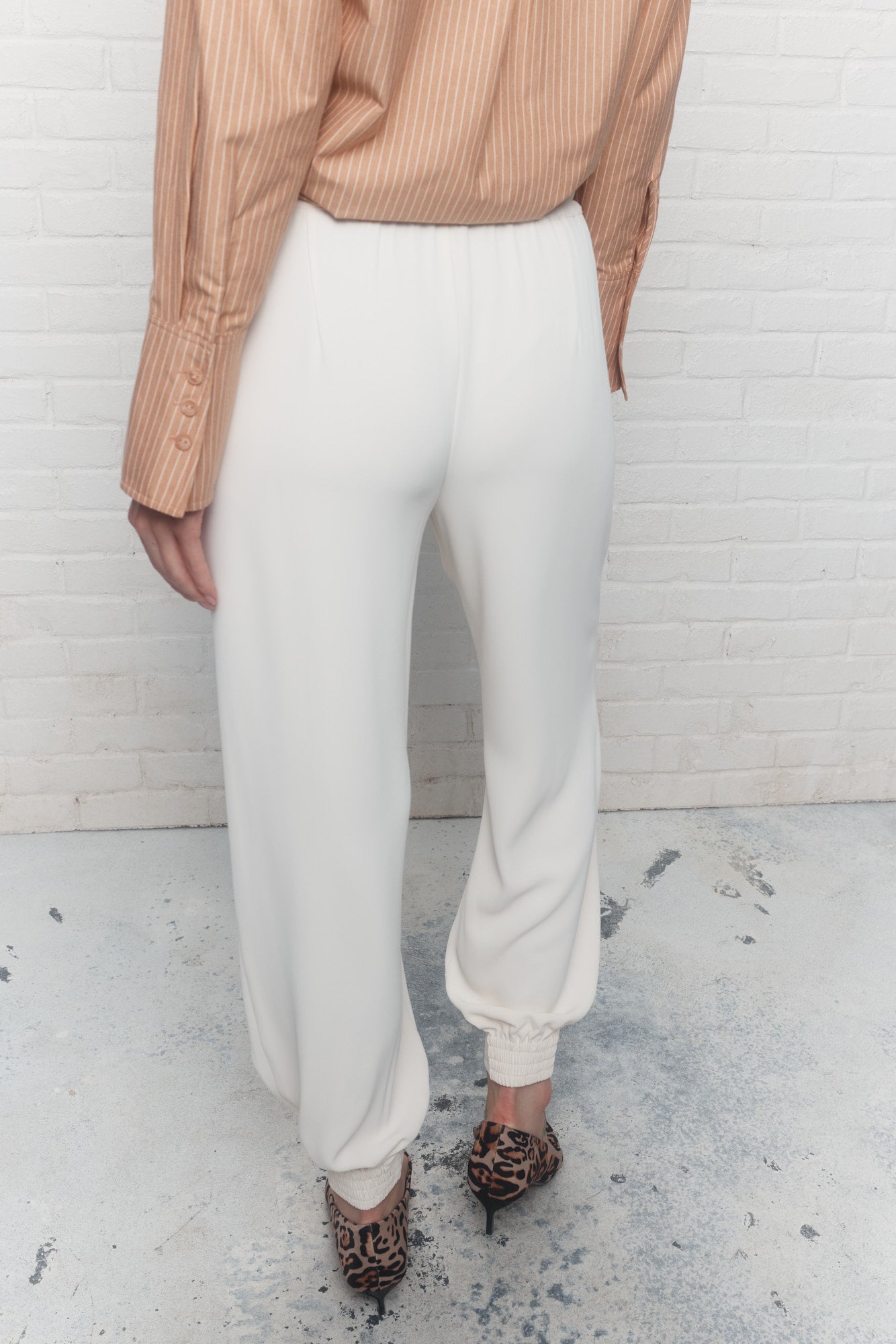 Marvin | Pantalon crème ajusté à la cheville