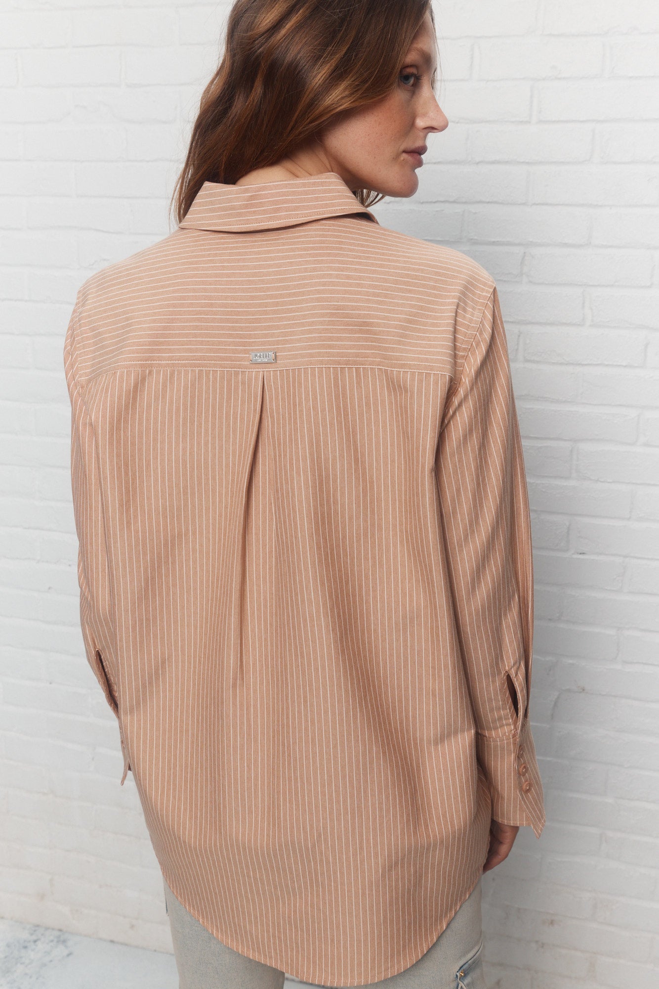 Valentine | Beige lined shirt