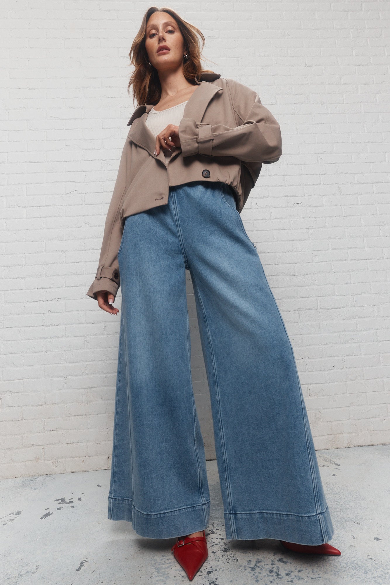 Ayliya | Beige ribbed camisole