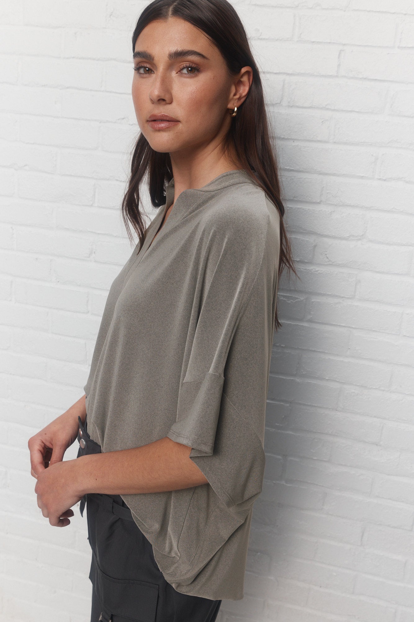 Zanatta | Chandail gris à manches courtes