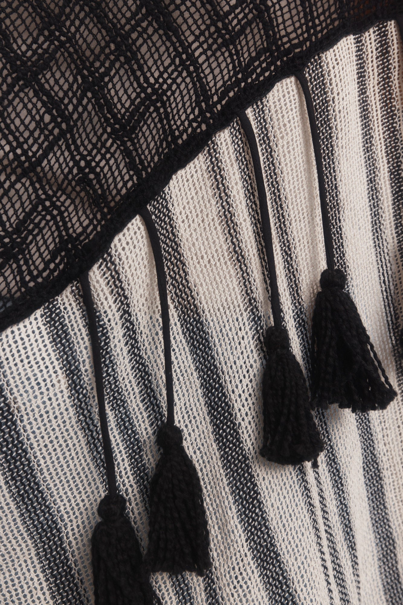 Shannon | Black and cream poncho