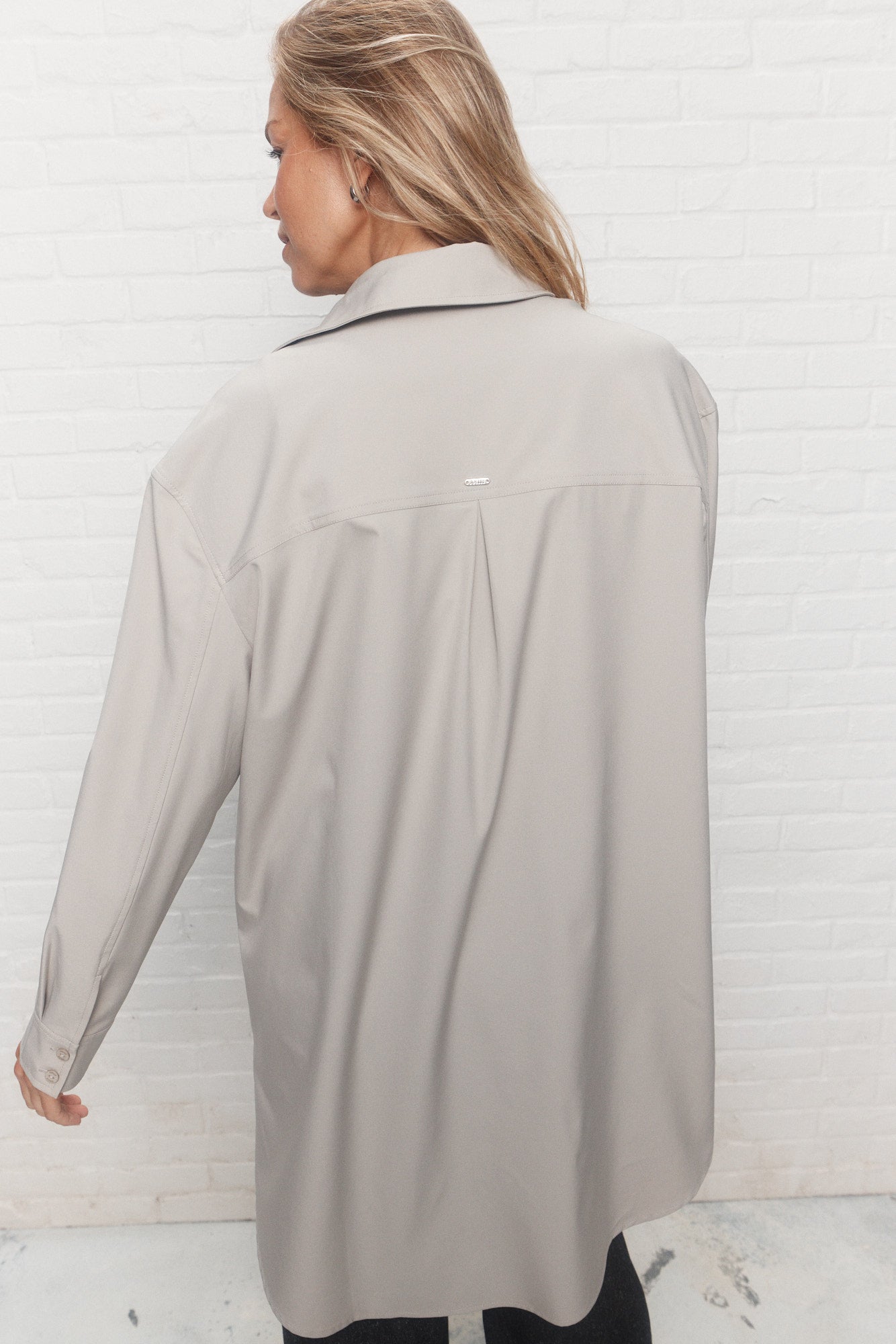 Alice | Chemise longue grise