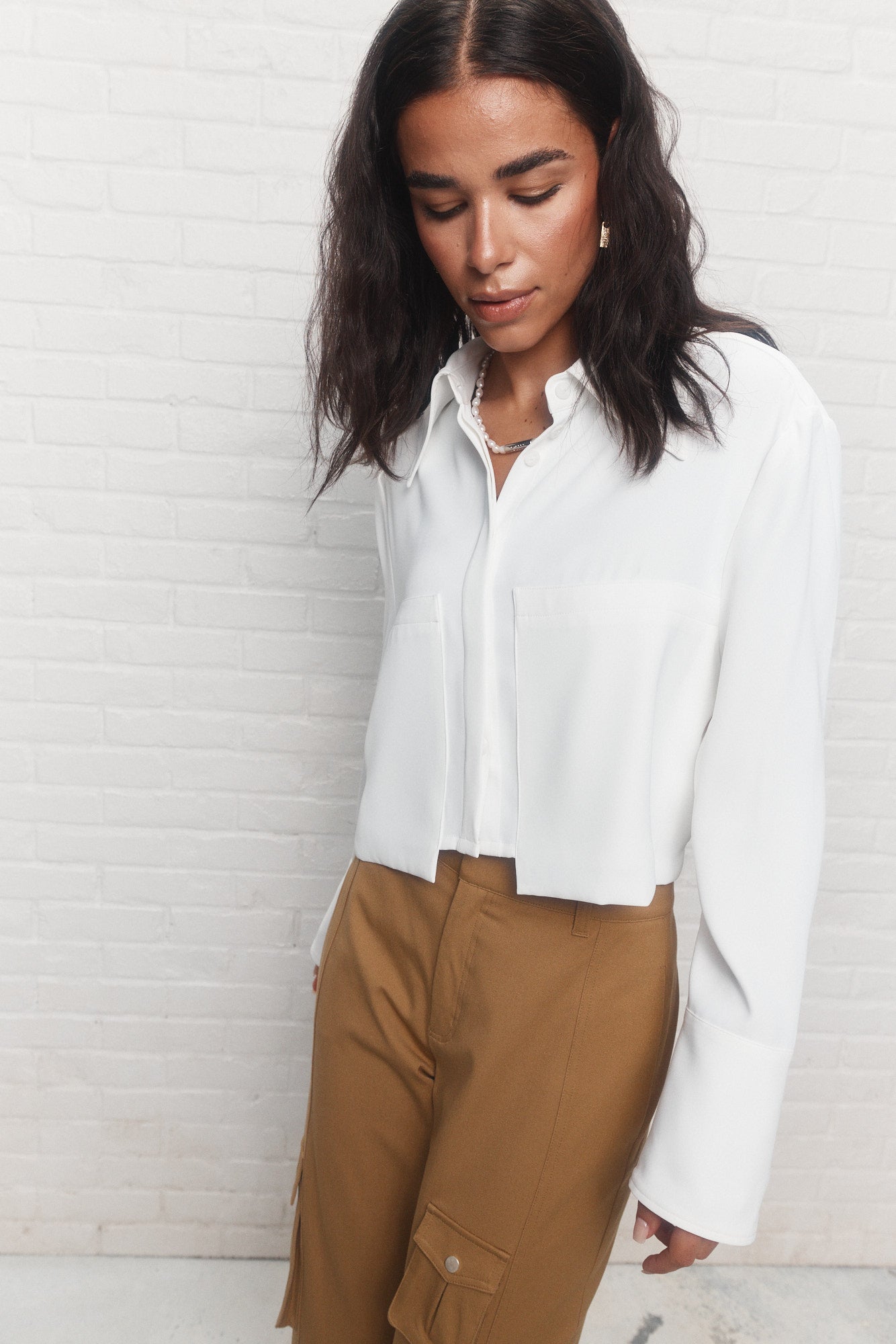 Britta | Chemise courte blanche