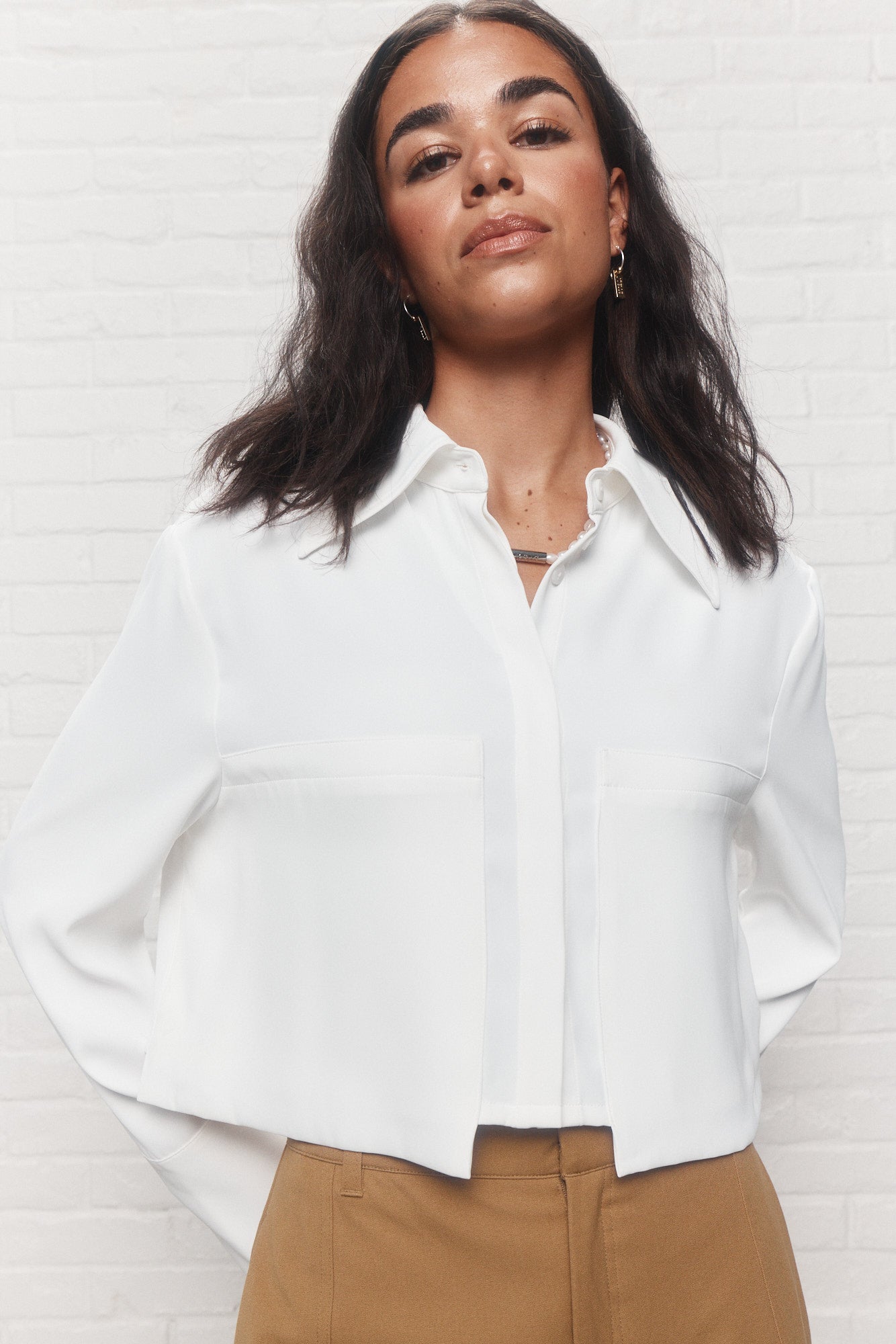 Britta | Chemise courte blanche