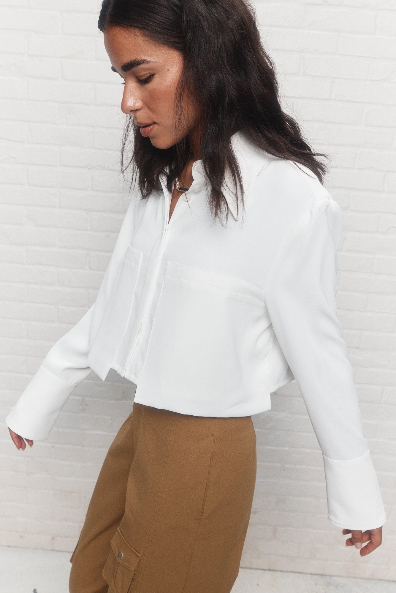 Britta | Chemise courte blanche