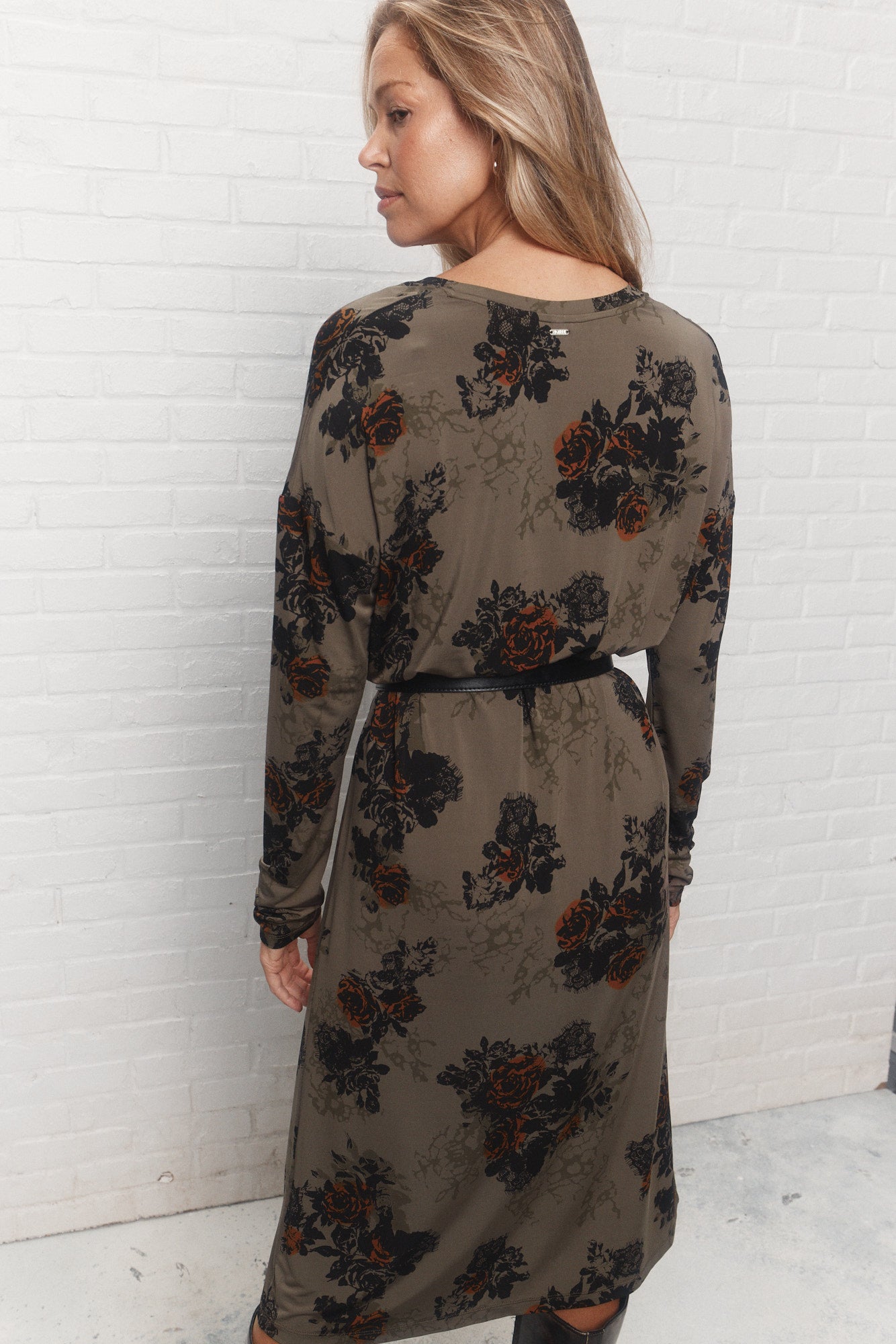 Cody | Robe midi verte à imprimé floral