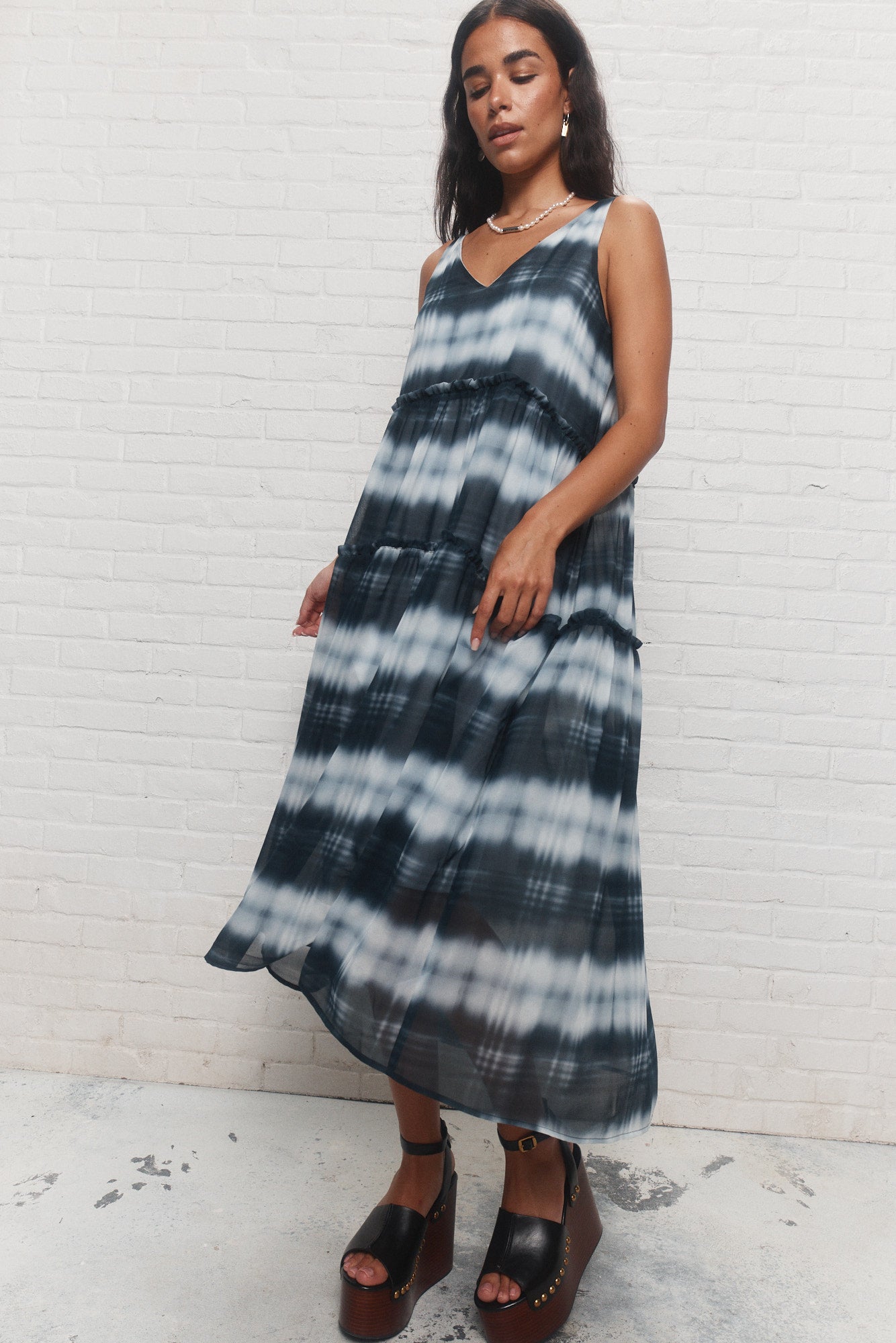 Lexia | Robe bleue à rayures