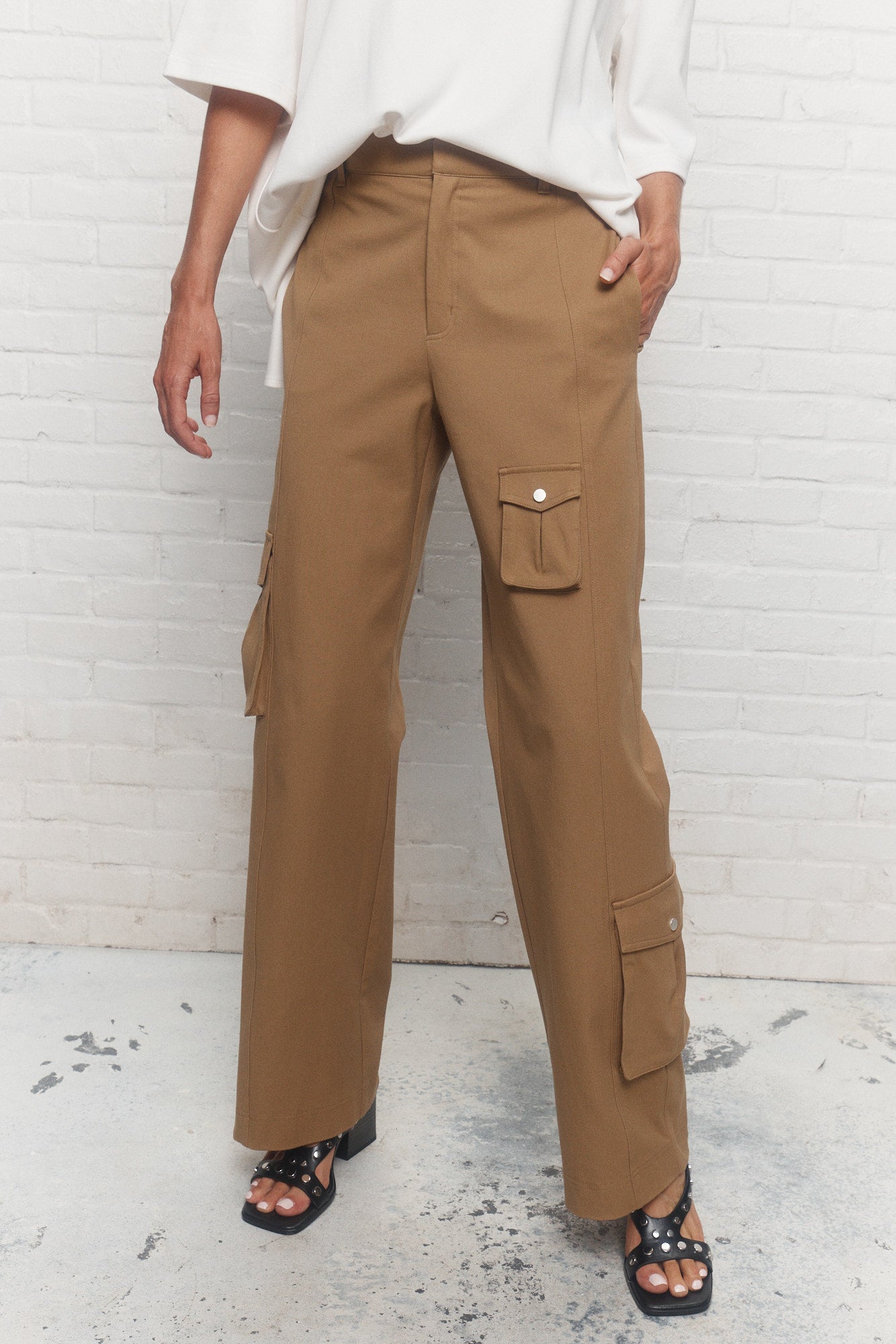 Teresa | Beige cargo pants