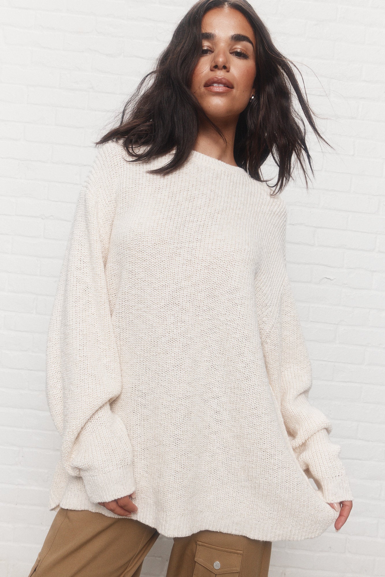 Melianne | Cream long-sleeved sweater
