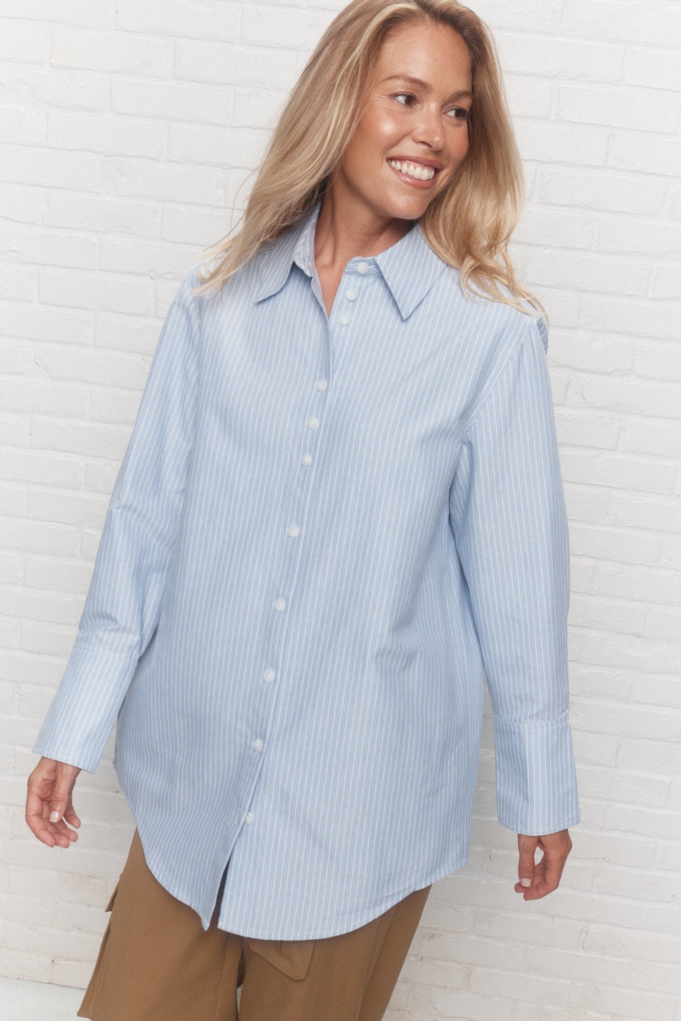 Valentine | Blue striped shirt