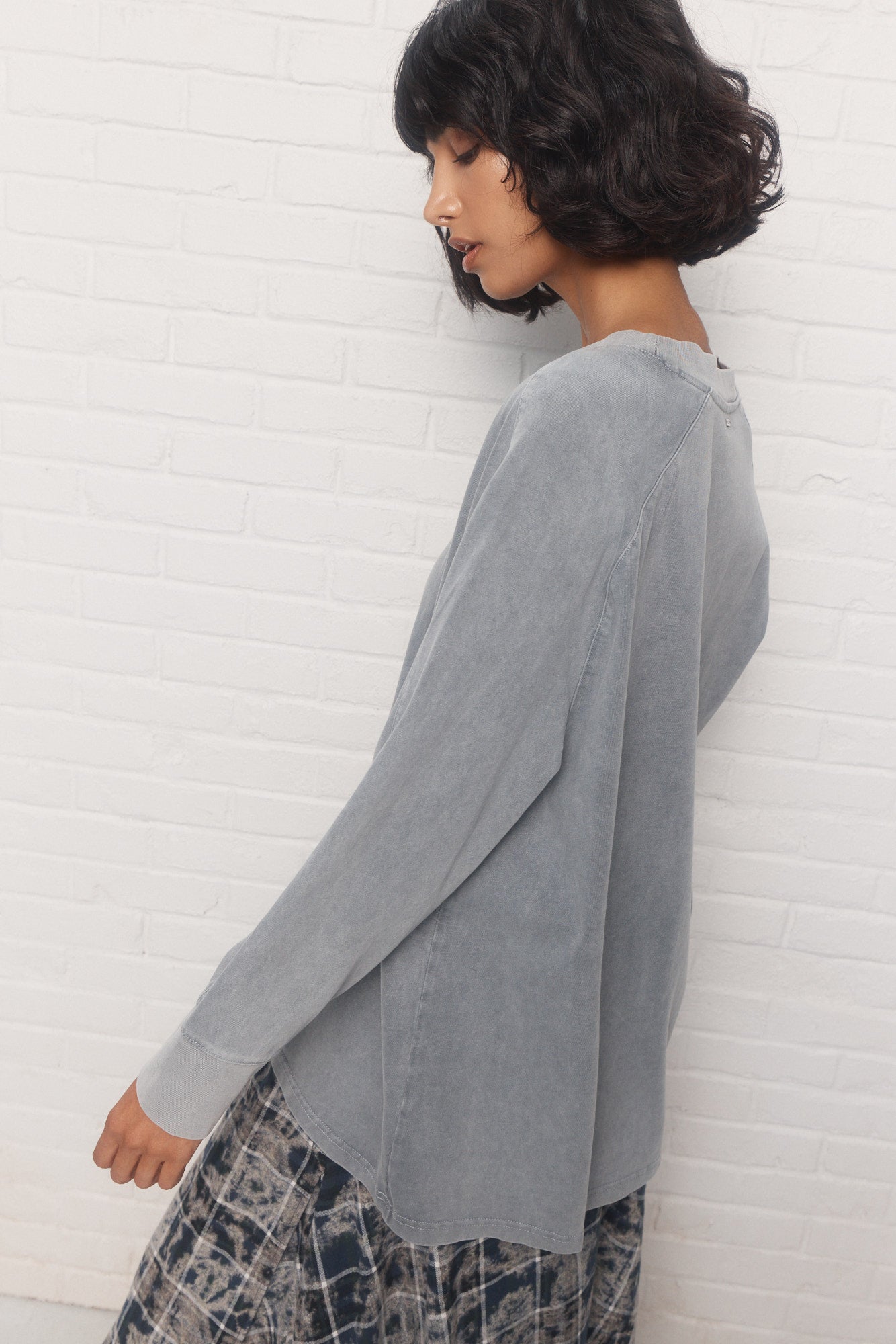 Alesia | Chandail gris délavé