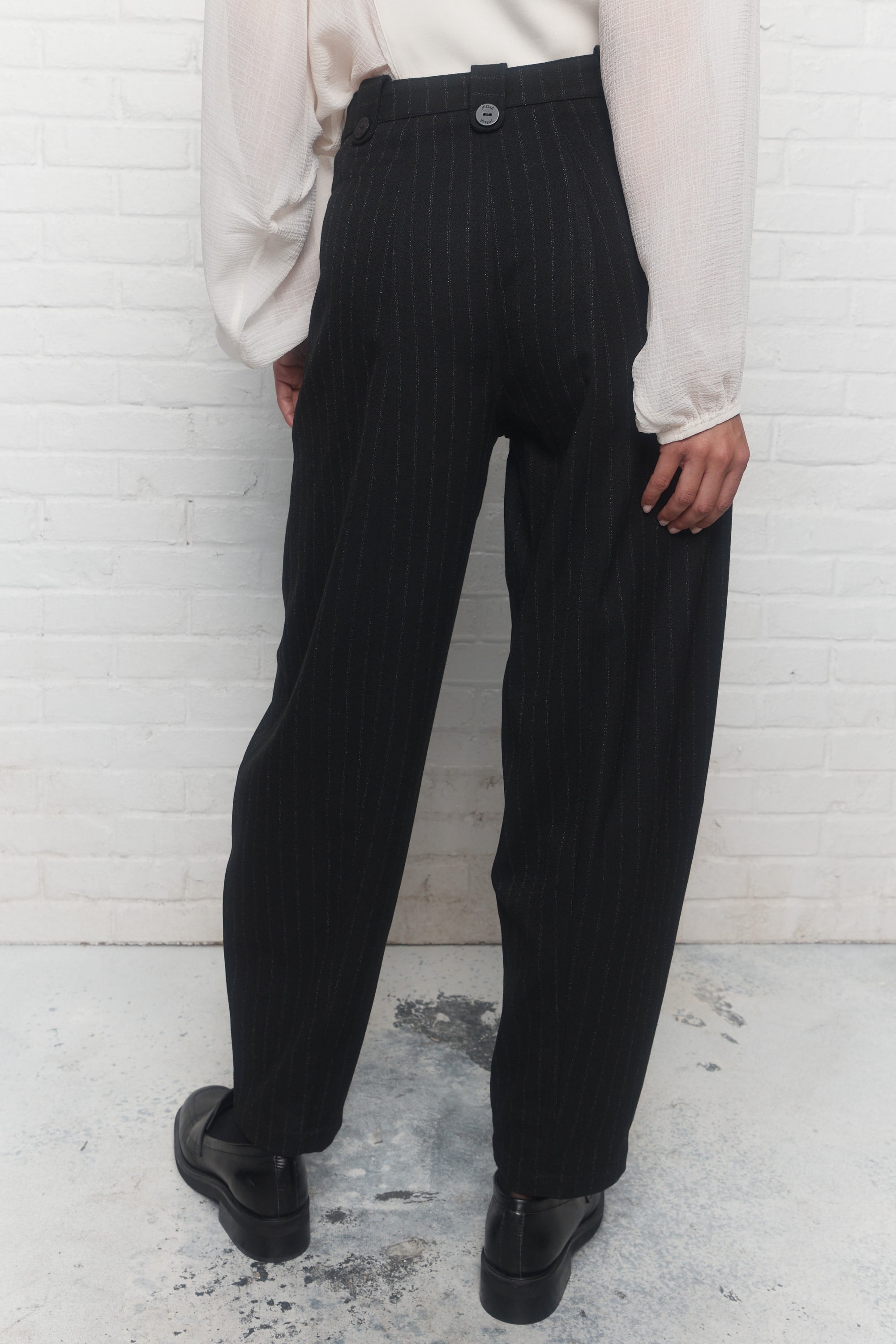 Gavin | Black striped pants