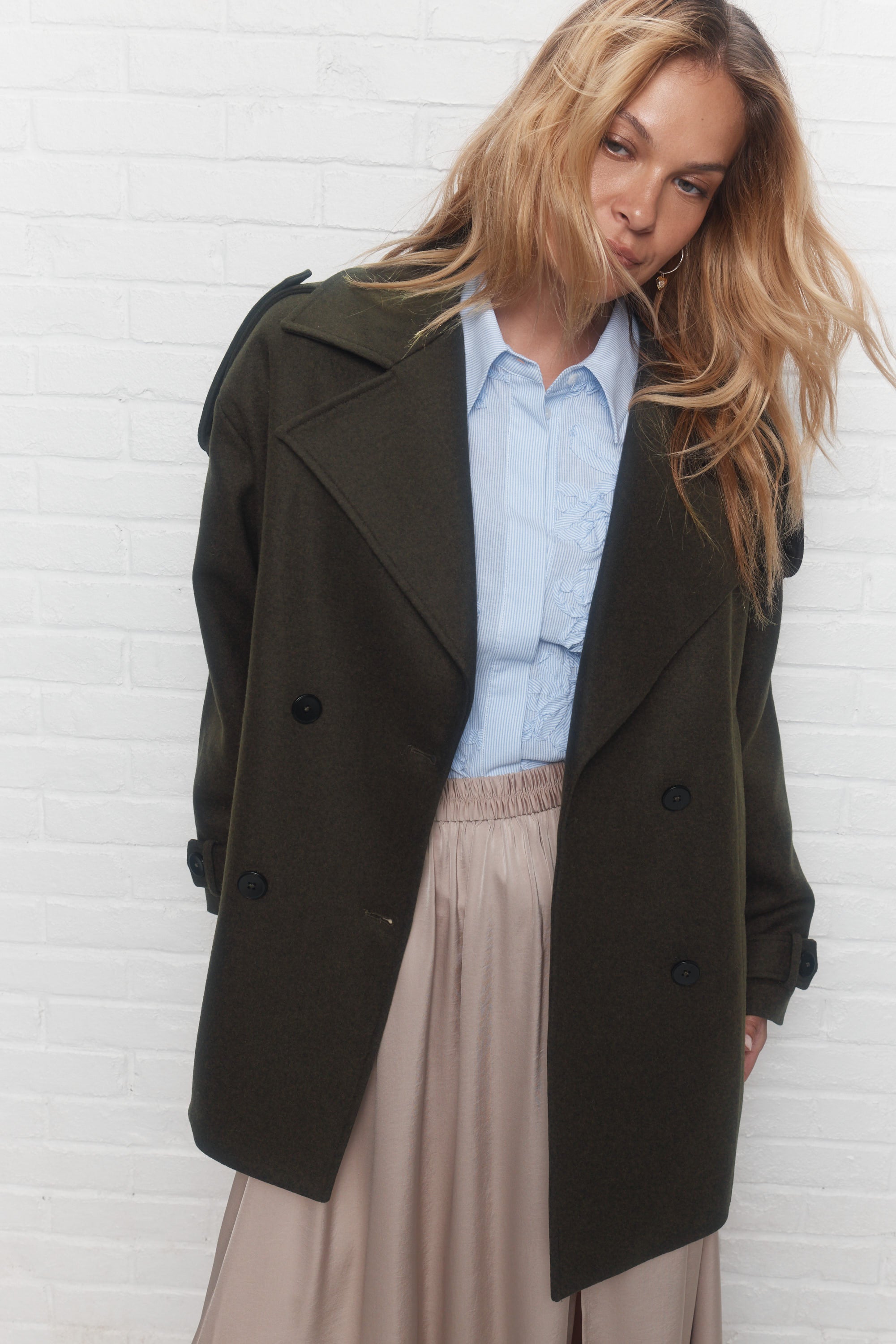 Georgie | Green pea coat