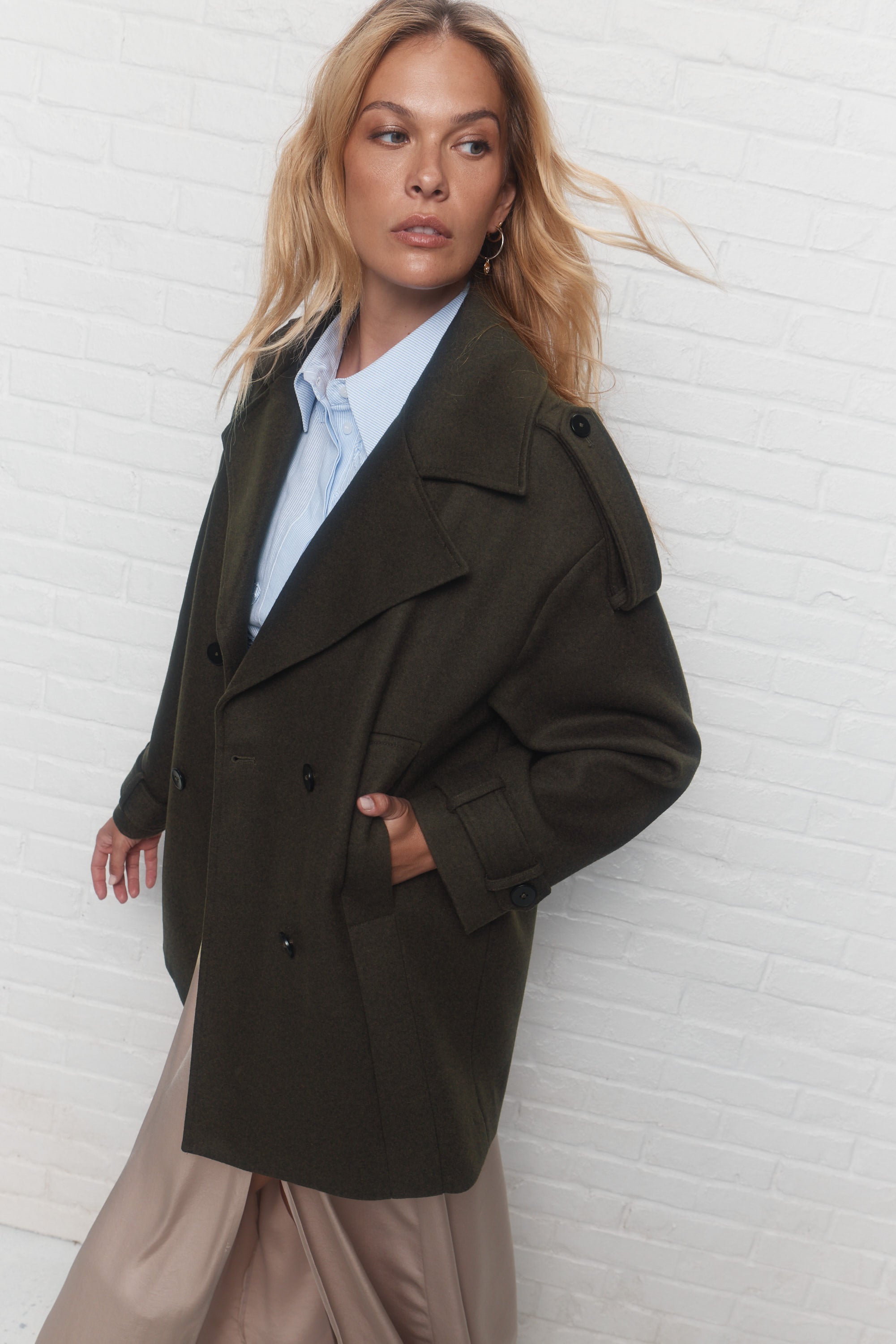 Georgie | Green pea coat