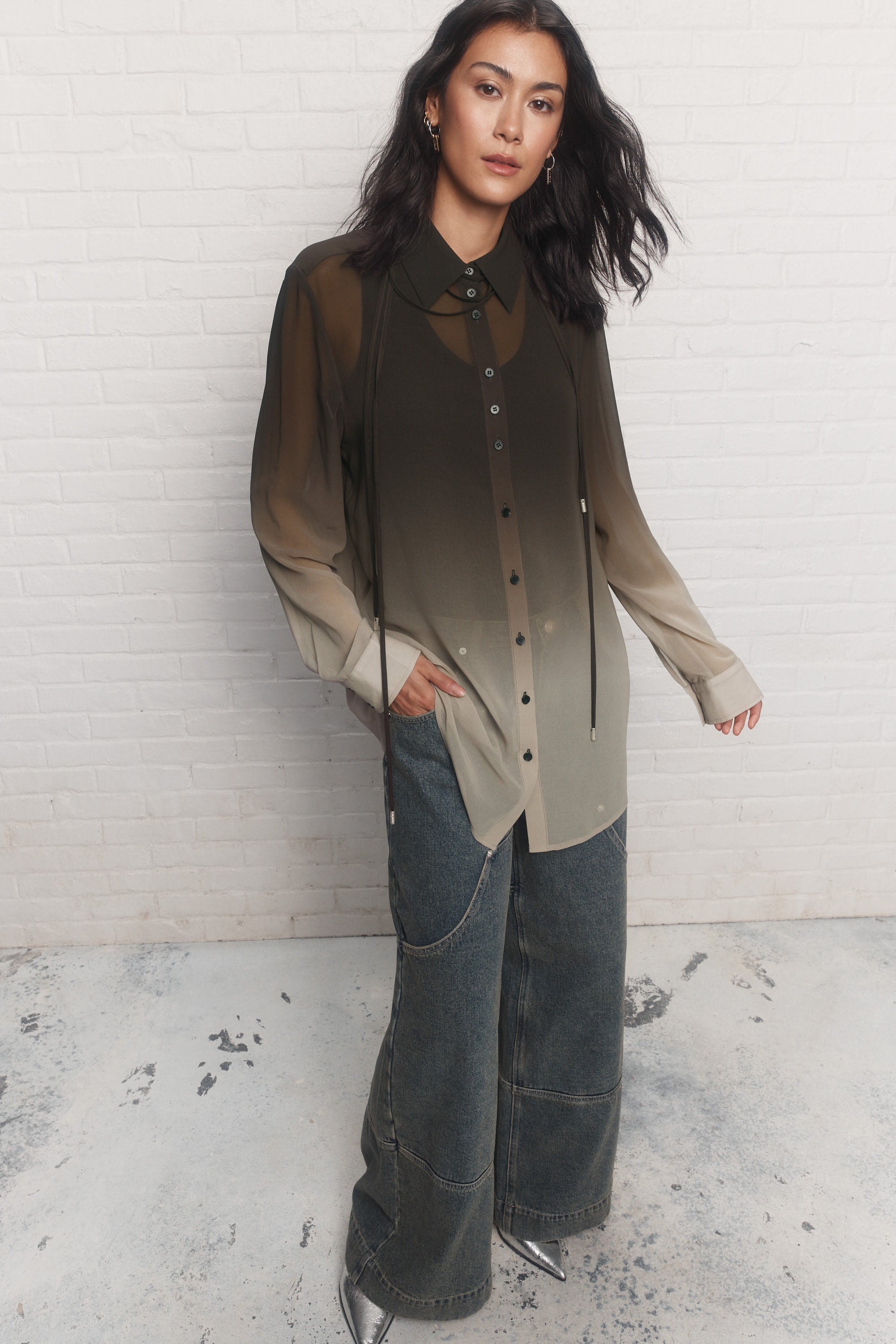 Bonnie | Green gradient shirt