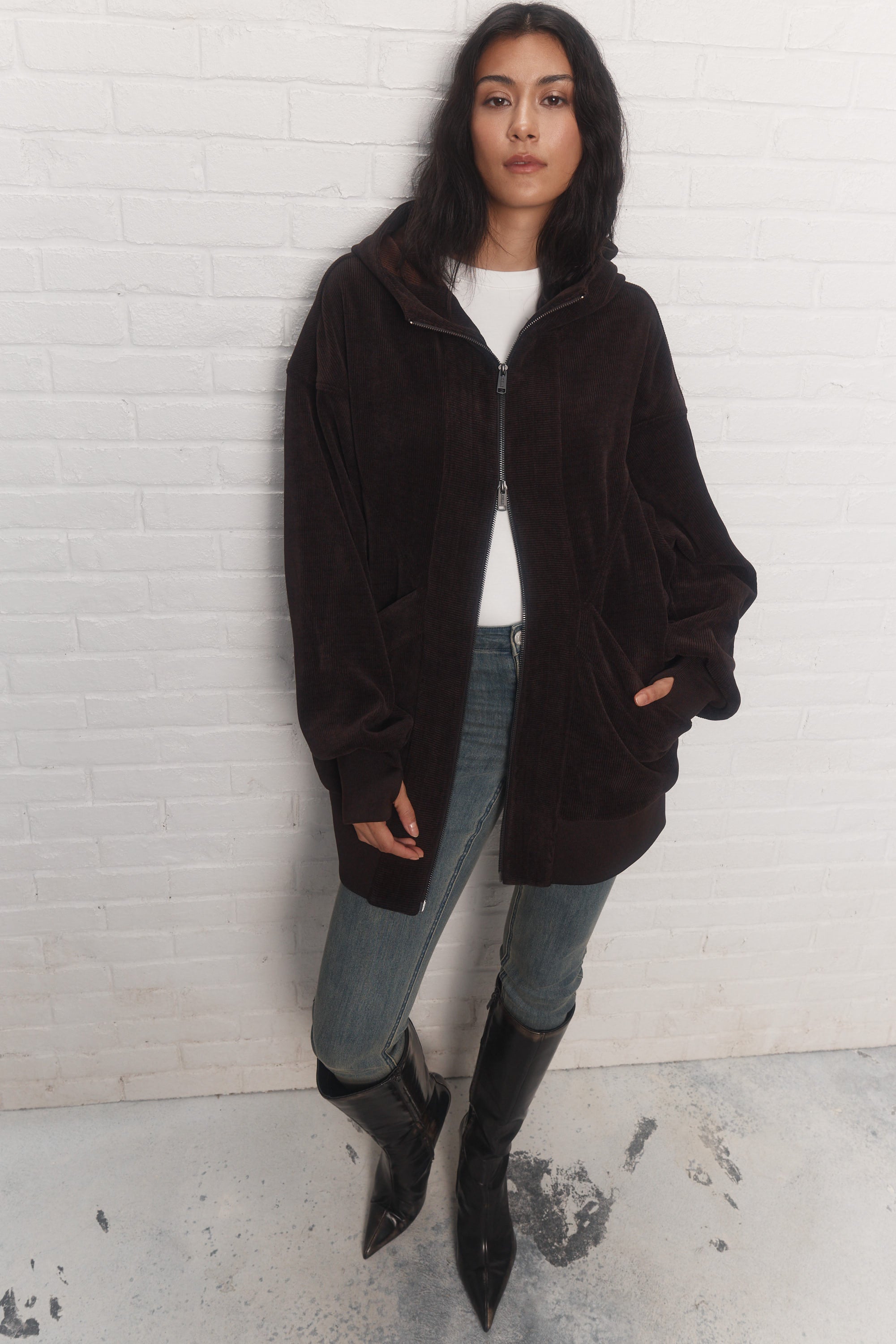 Hudson | Veste brune foncée